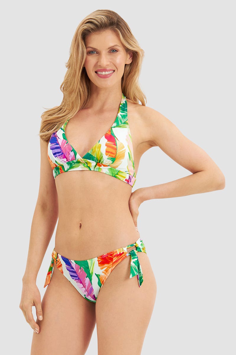 Detailbild 1 von Bikini Hose im tropischen Blätter-Druck