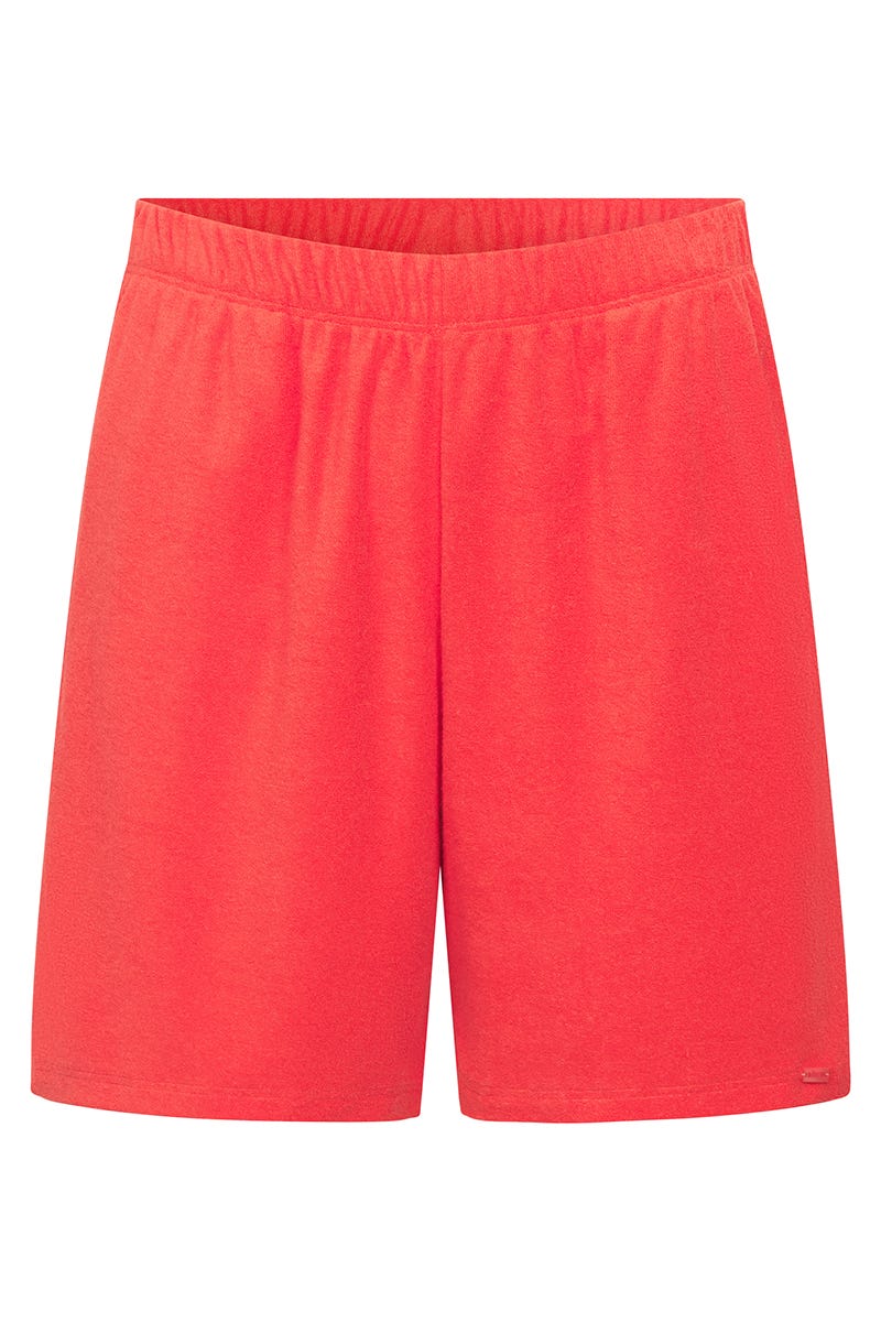 Hollowbild von Shorts aus sommerlichen Frottee in Koralle Baumwolle/Polyester