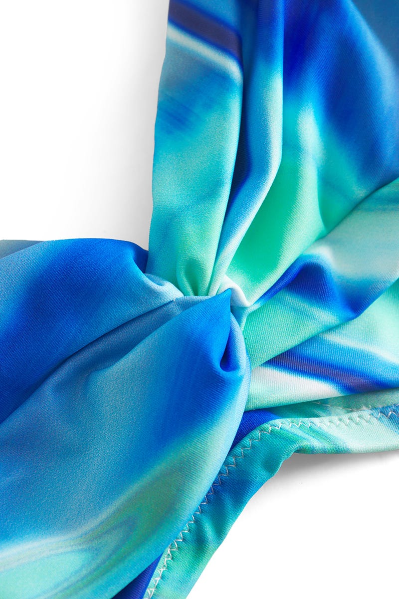 Detailbild 2 von Bügel-Bikini Top im Batik-Style Meeresblau