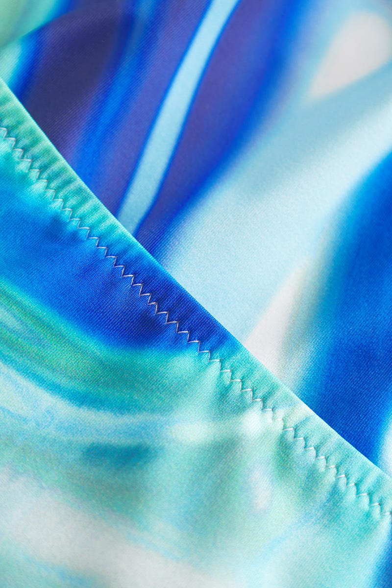 Detailbild 3 von Bikini Hose High Waist im Batik-Style Meeresblau