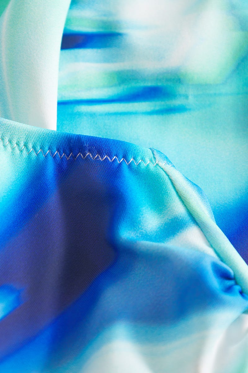 Detailbild 3 von Bügel-Badeanzug im Batik-Style Meeresblau