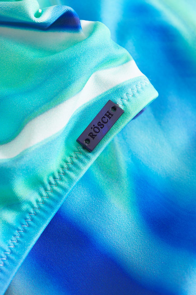 Detailbild 3 von Badeanzug im Batik-Style Meeresblau