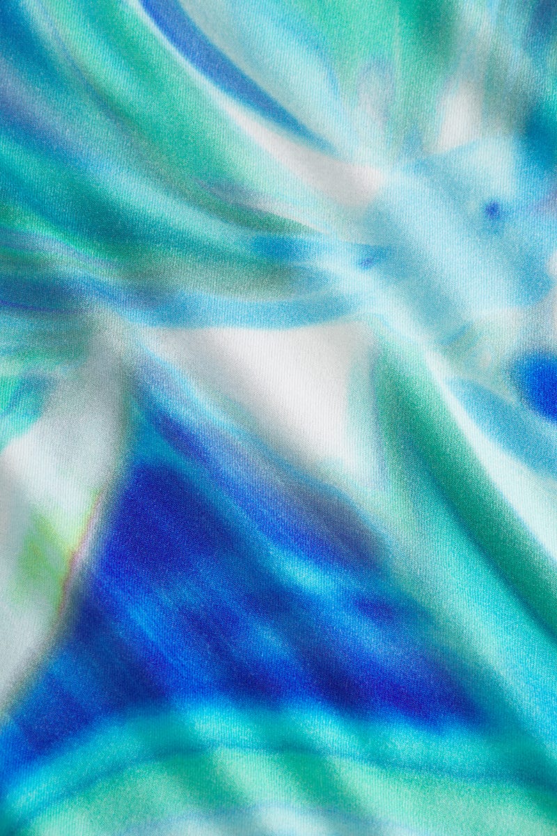 Detailbild 3 von Standkleid Kurzarm im Batik-Style Meeresblau