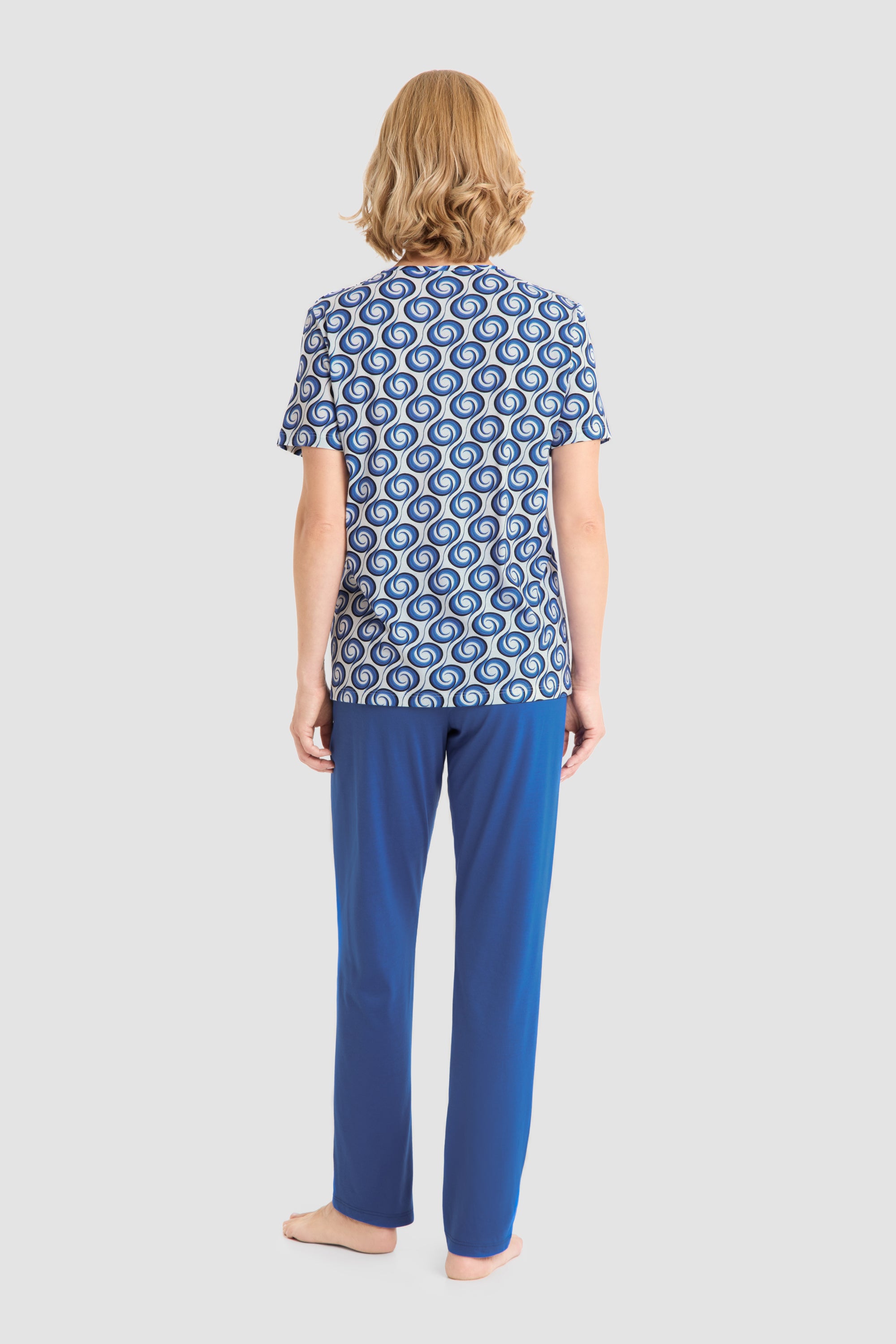 Rückansicht von Rösch Pyjama Lang, Kurzarm