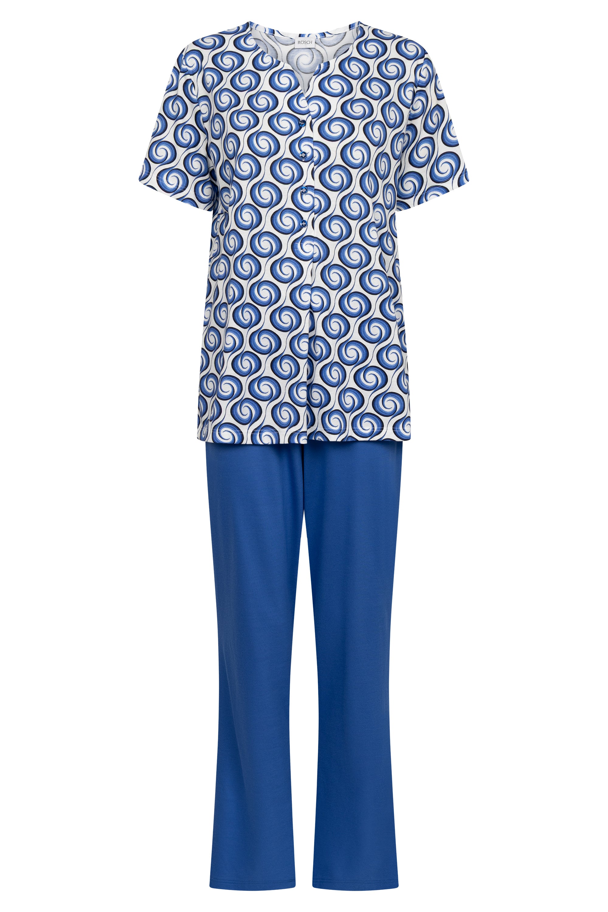 Hollow von Rösch Pyjama Lang, Kurzarm