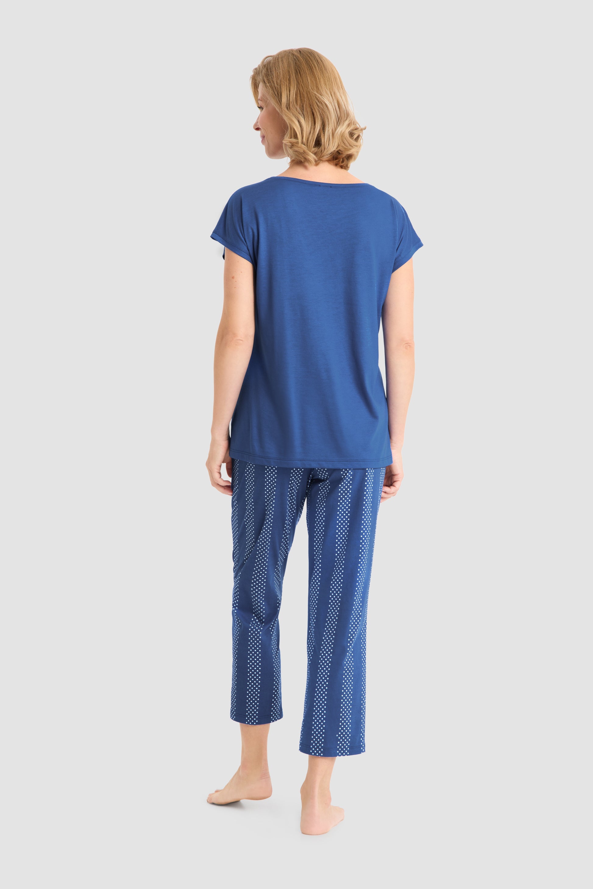 Rückansicht von Rösch 7/8-Pyjama, Kurzarm