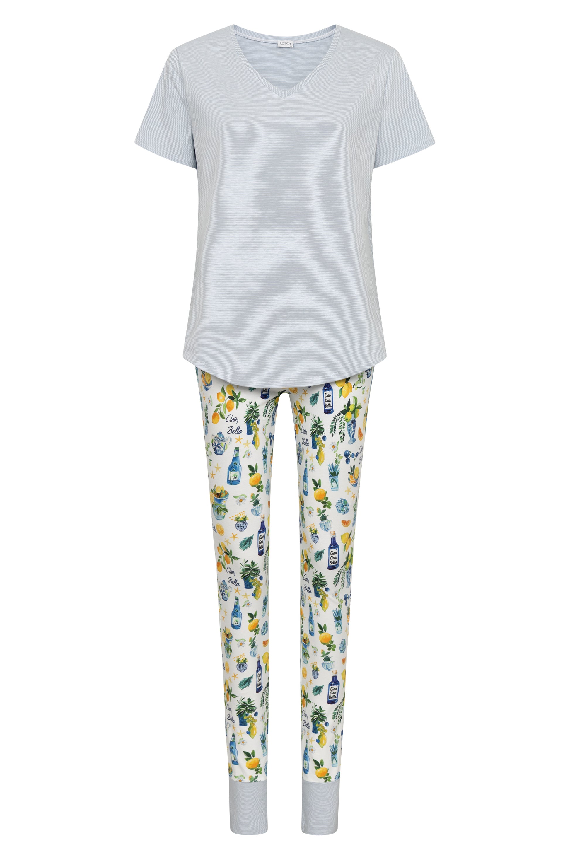 Hollow von Rösch Pyjama Lang, Kurzarm