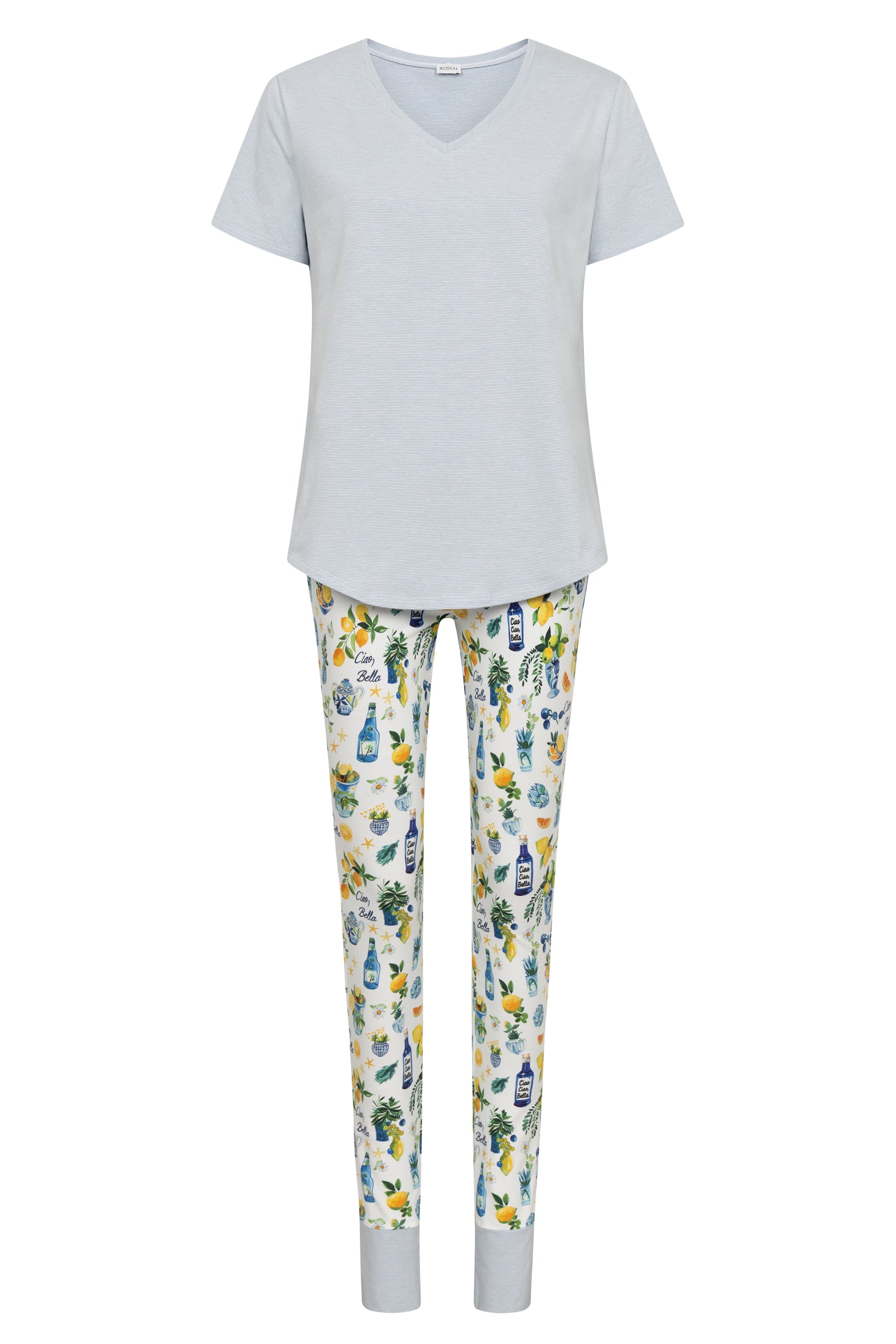 Hollow von Rösch Pyjama Lang, Kurzarm