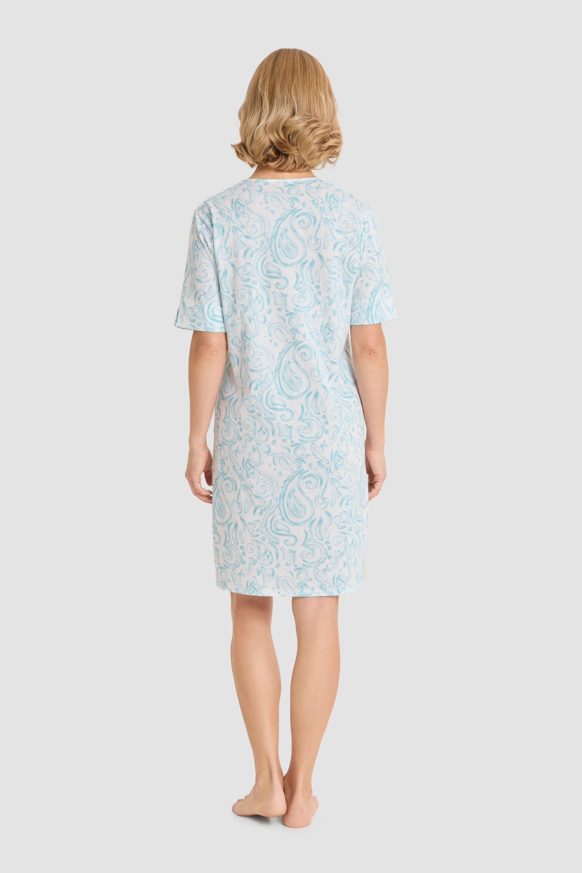 Rückansicht von Rösch Nachthemd Knielang