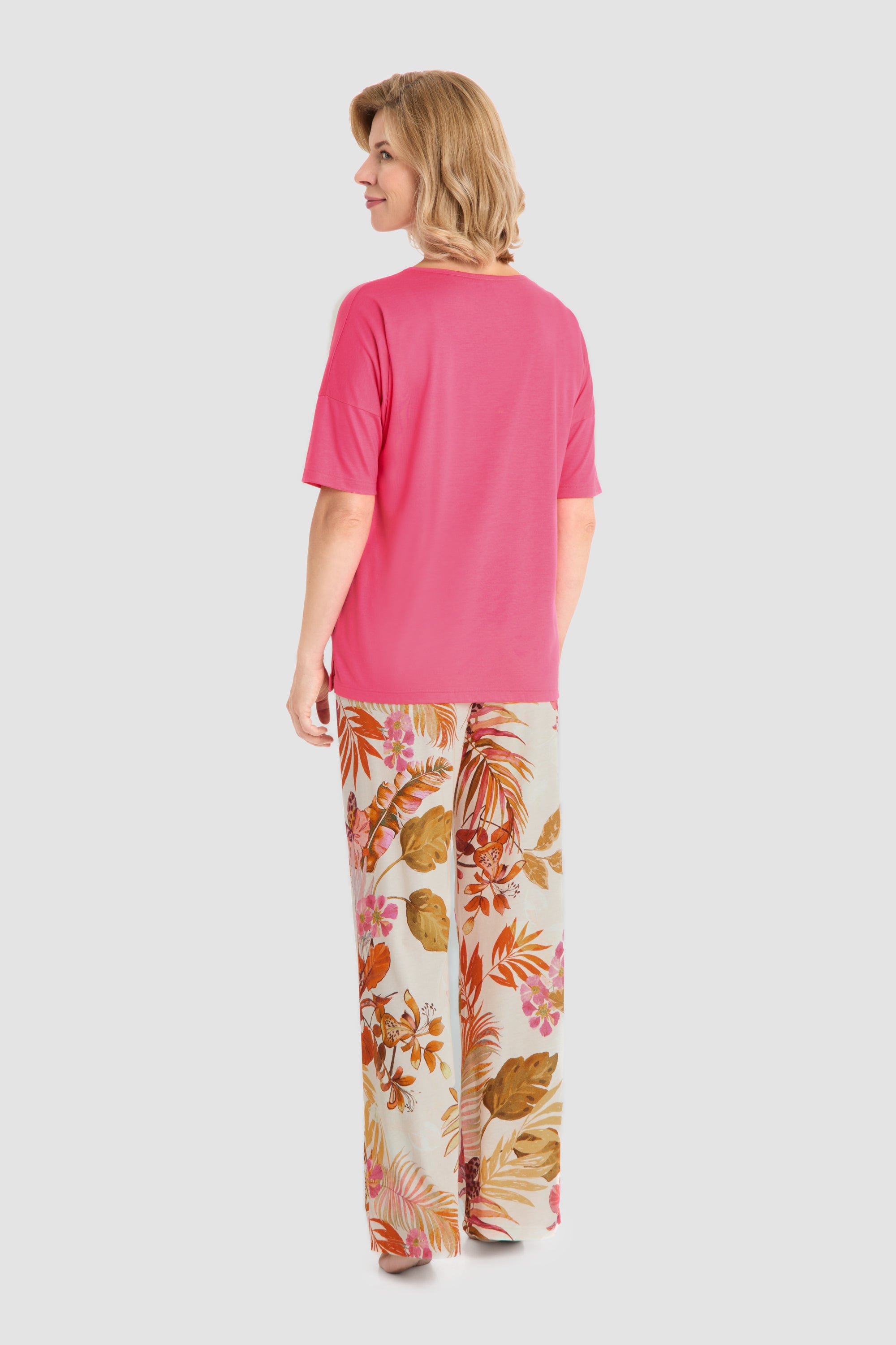 Rückansicht von Rösch Pyjama Lang, Kurzarm