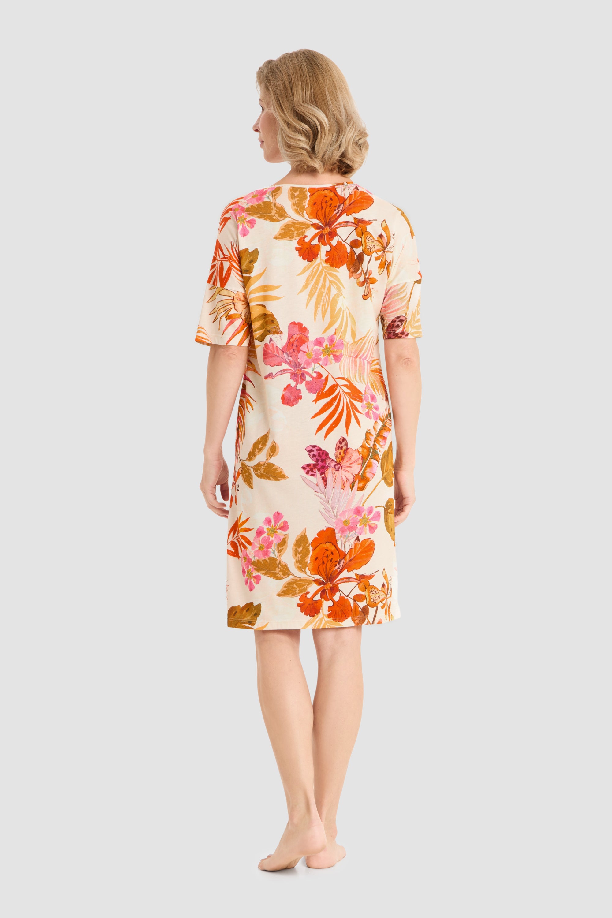 Rückansicht von Rösch Nachthemd Knielang