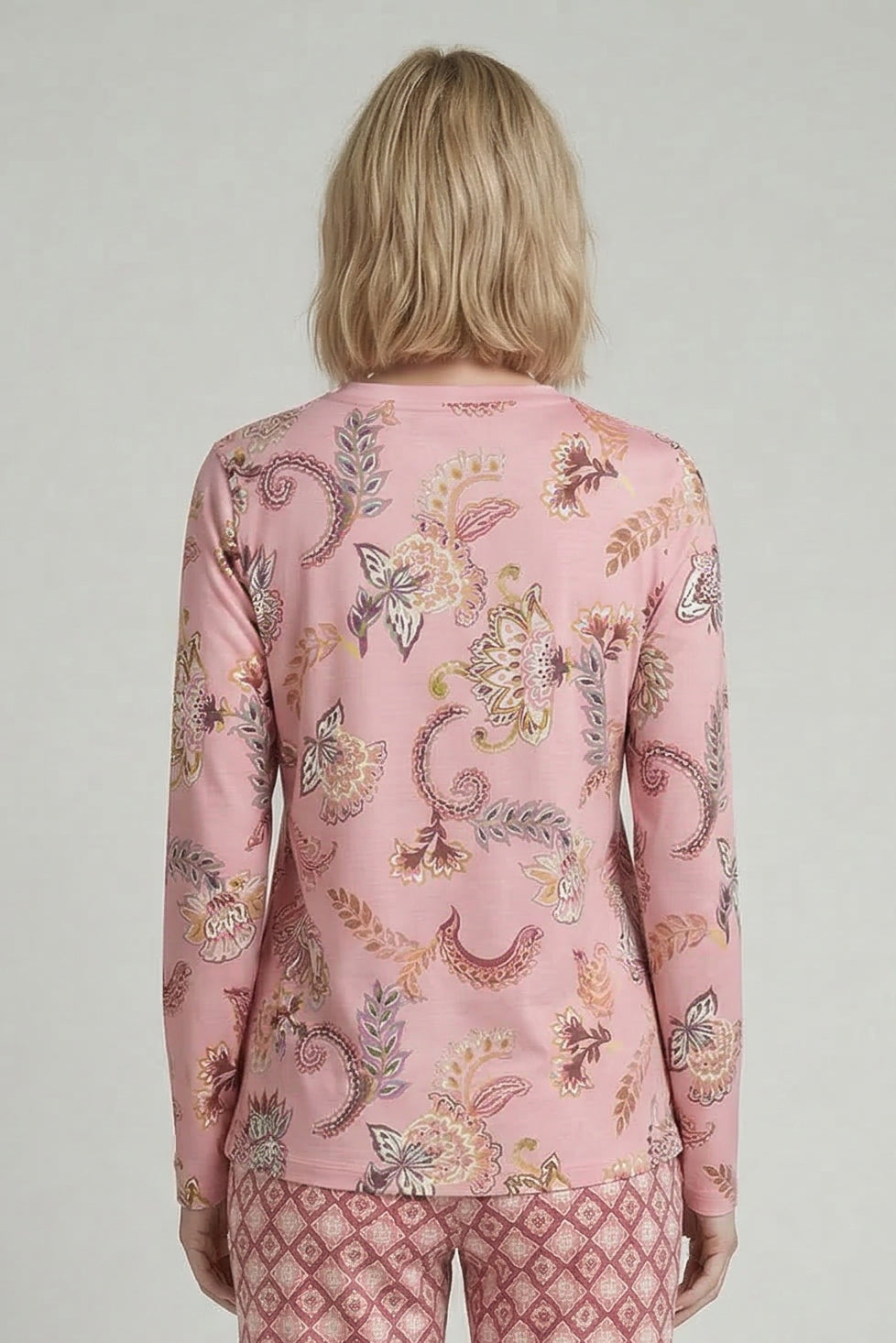 Rösch Chemise manches longues, motif ornemental