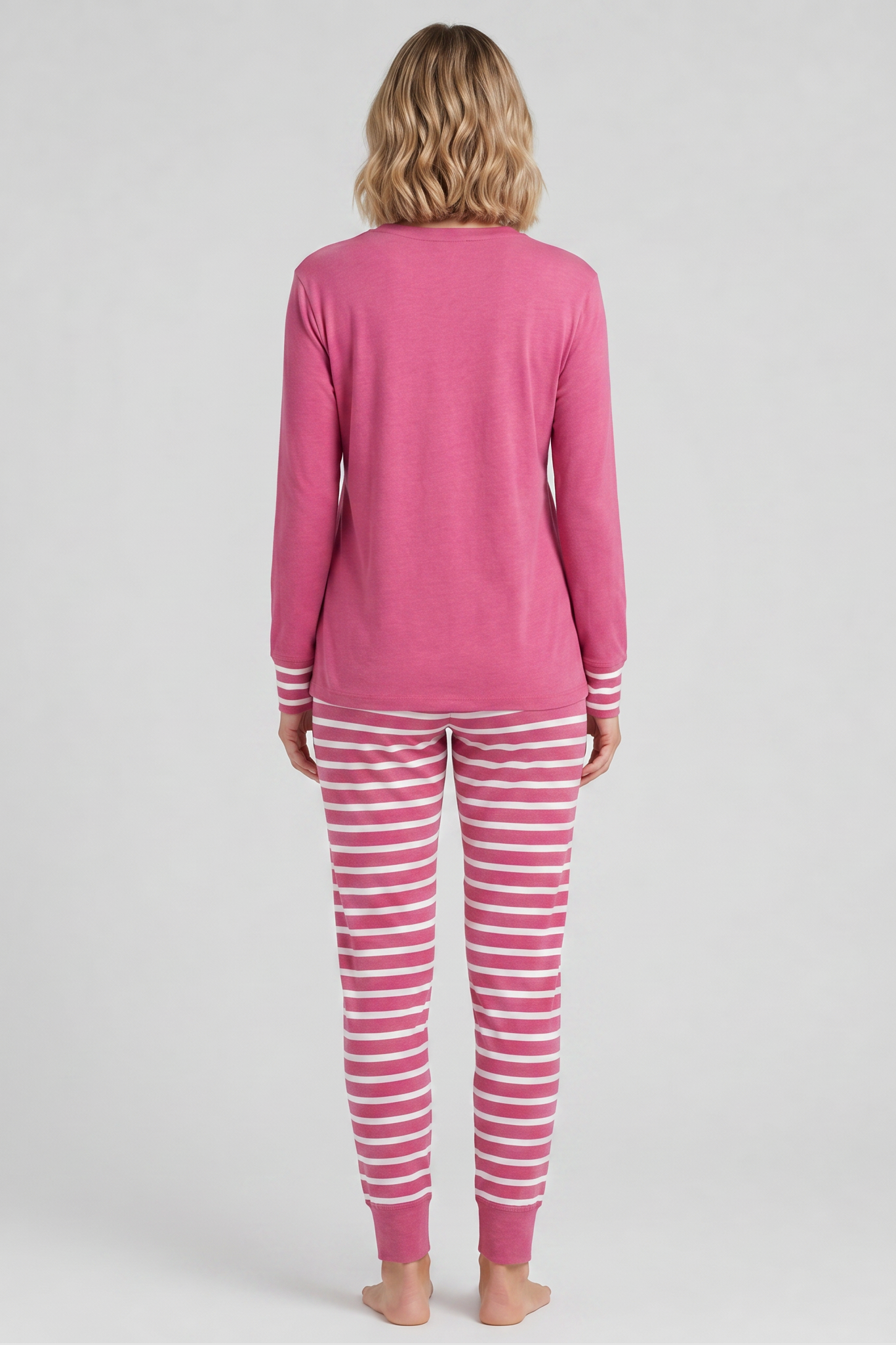 Rückansicht von Rösch Pyjama Lang, Langarm