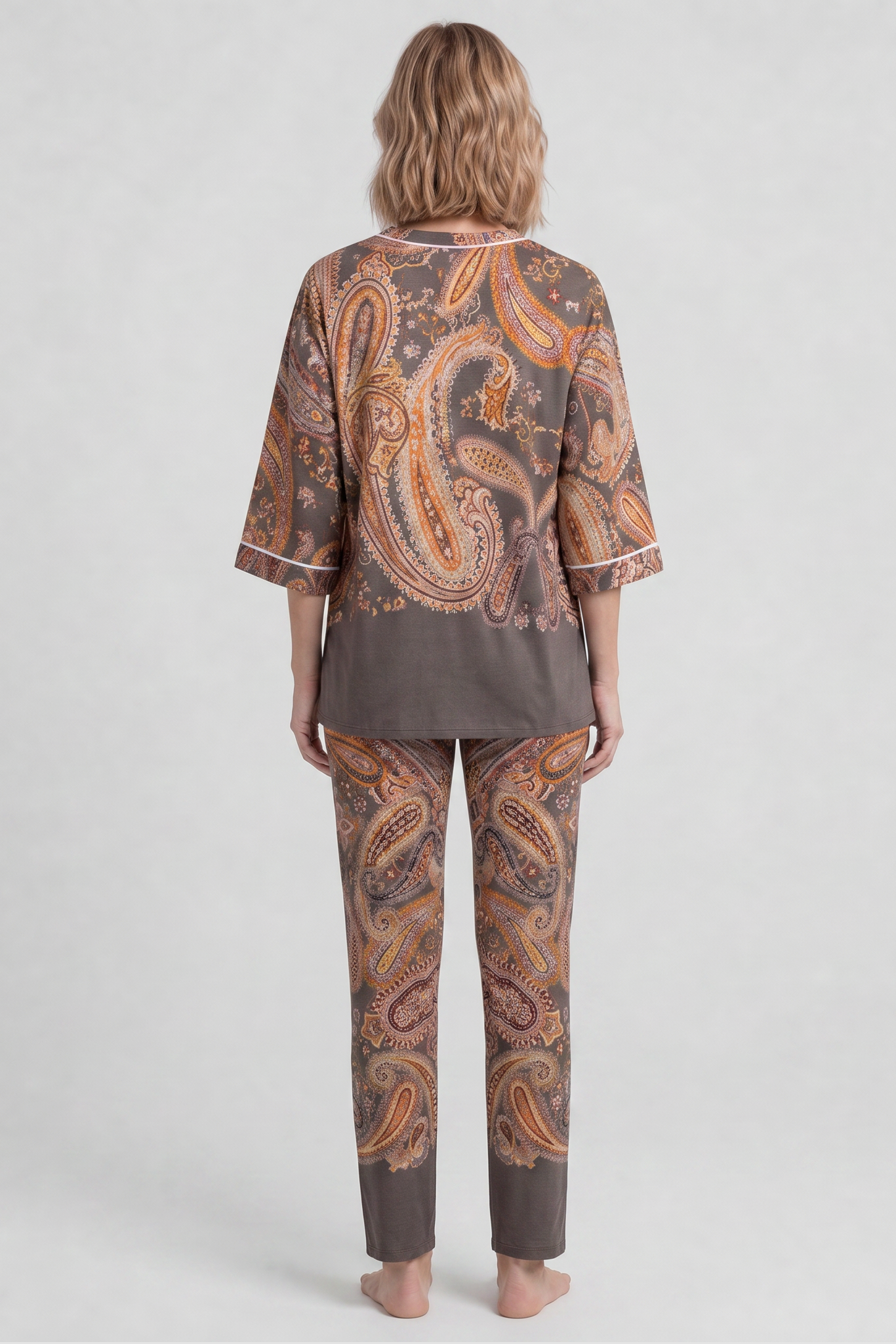 Rückansicht von Rösch Pyjama Lang, 3-4-Arm