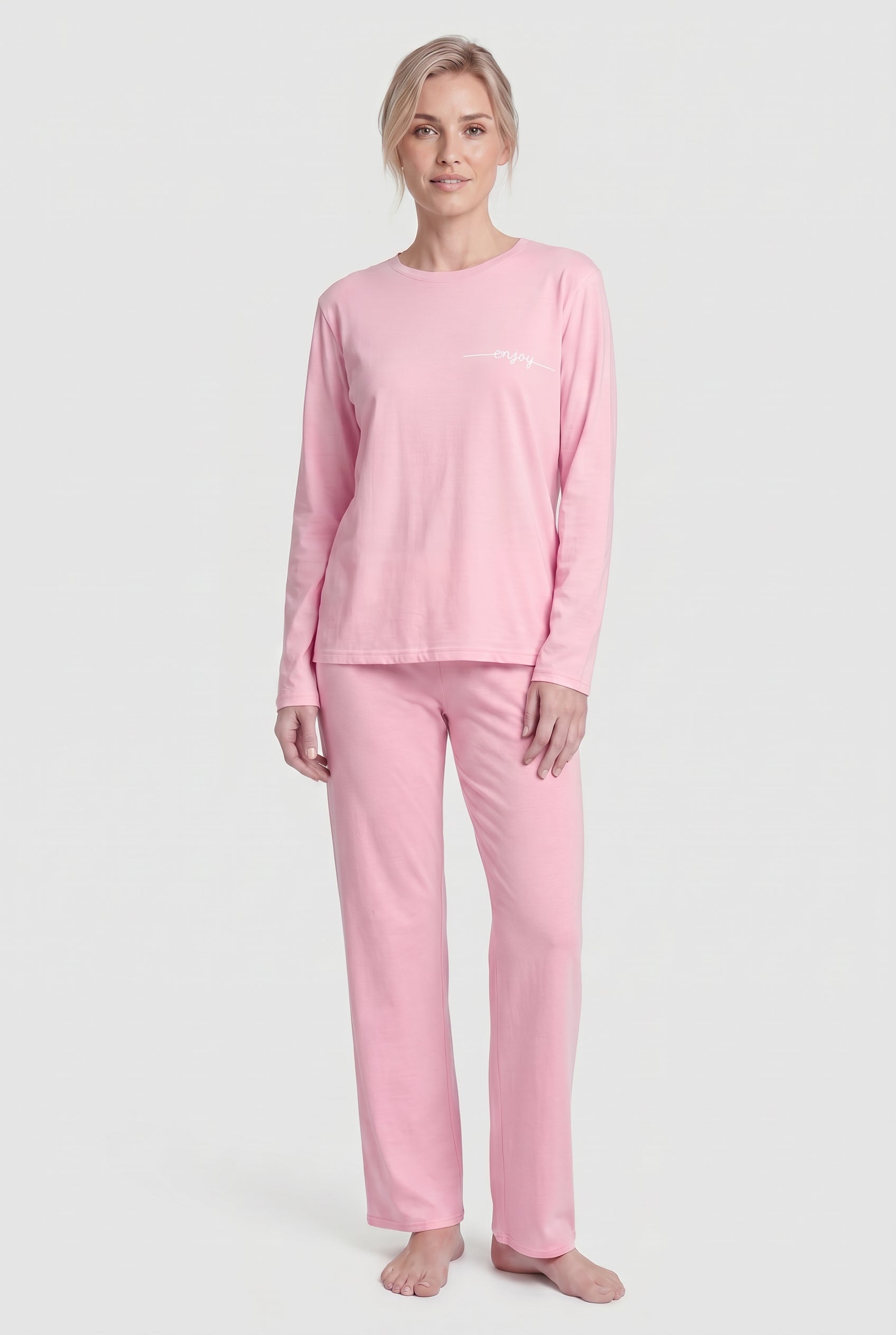 Rösch T-shirt manches longues, imprimé Enjoy rose