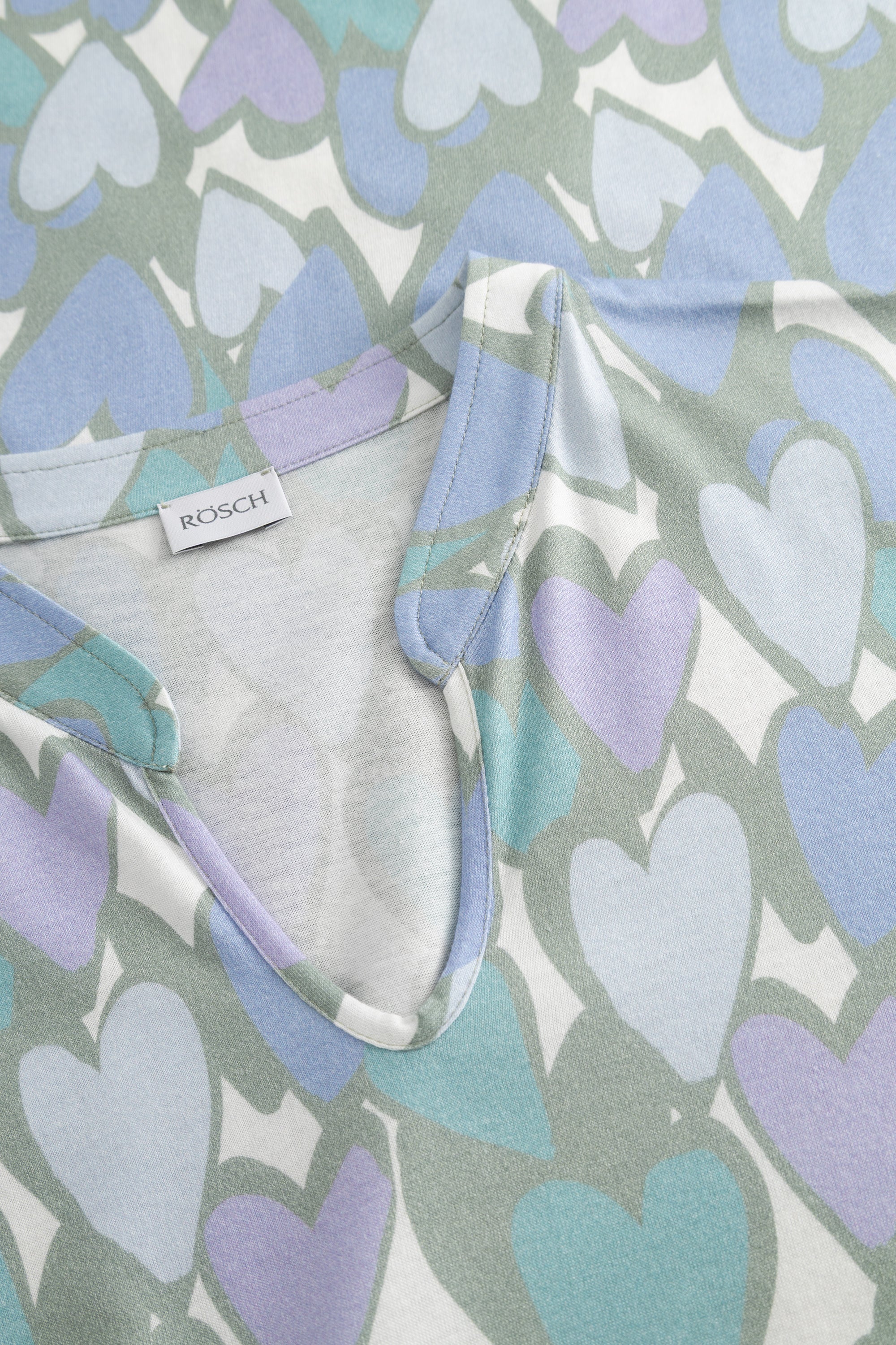 Rösch Chemise de nuit longue, imprimé cœurs all-over