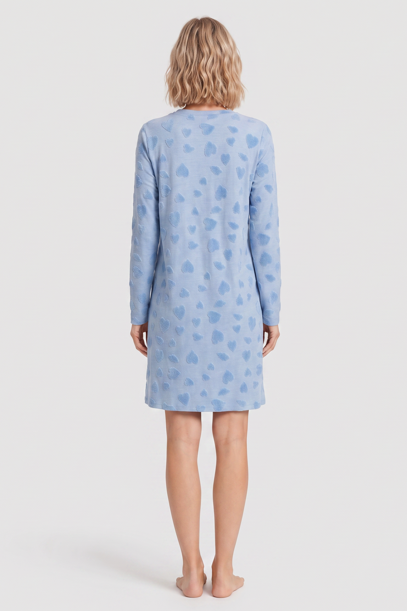 Rückansicht von Rösch Hauskleid Knielang