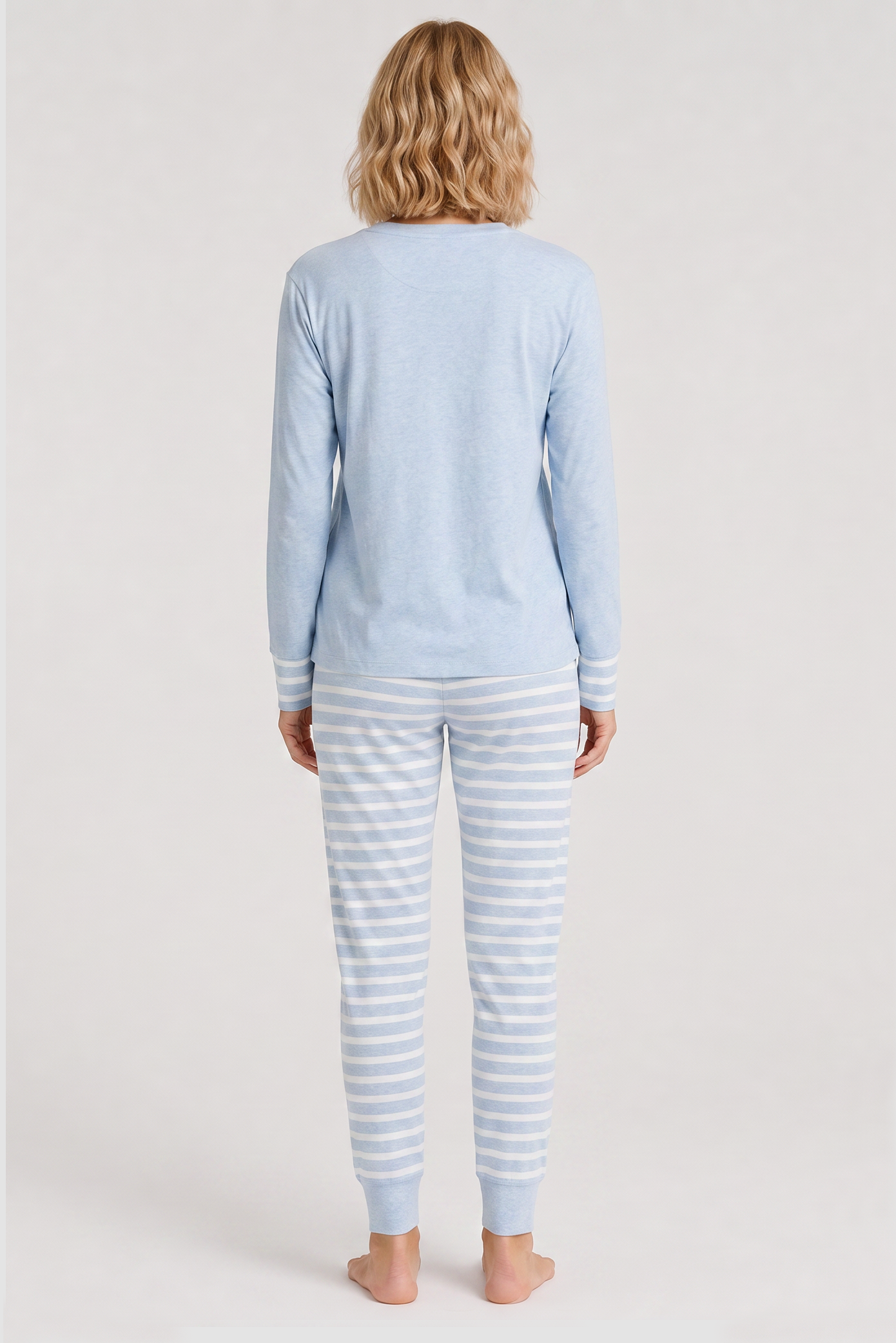 Rückansicht von Rösch Pyjama Lang, Langarm