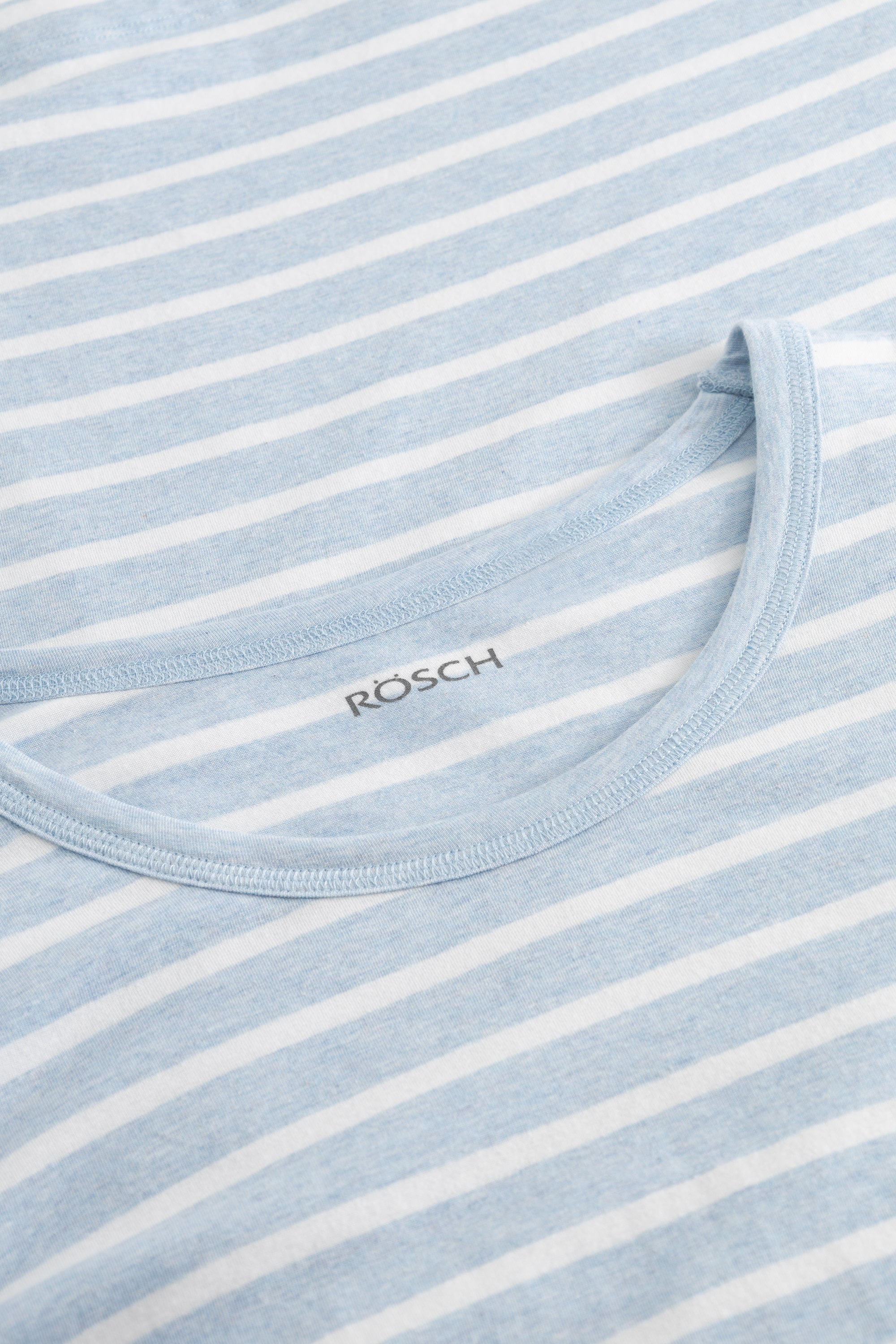 Rösch Nachthemd Knielang, Ringel-Look Blau