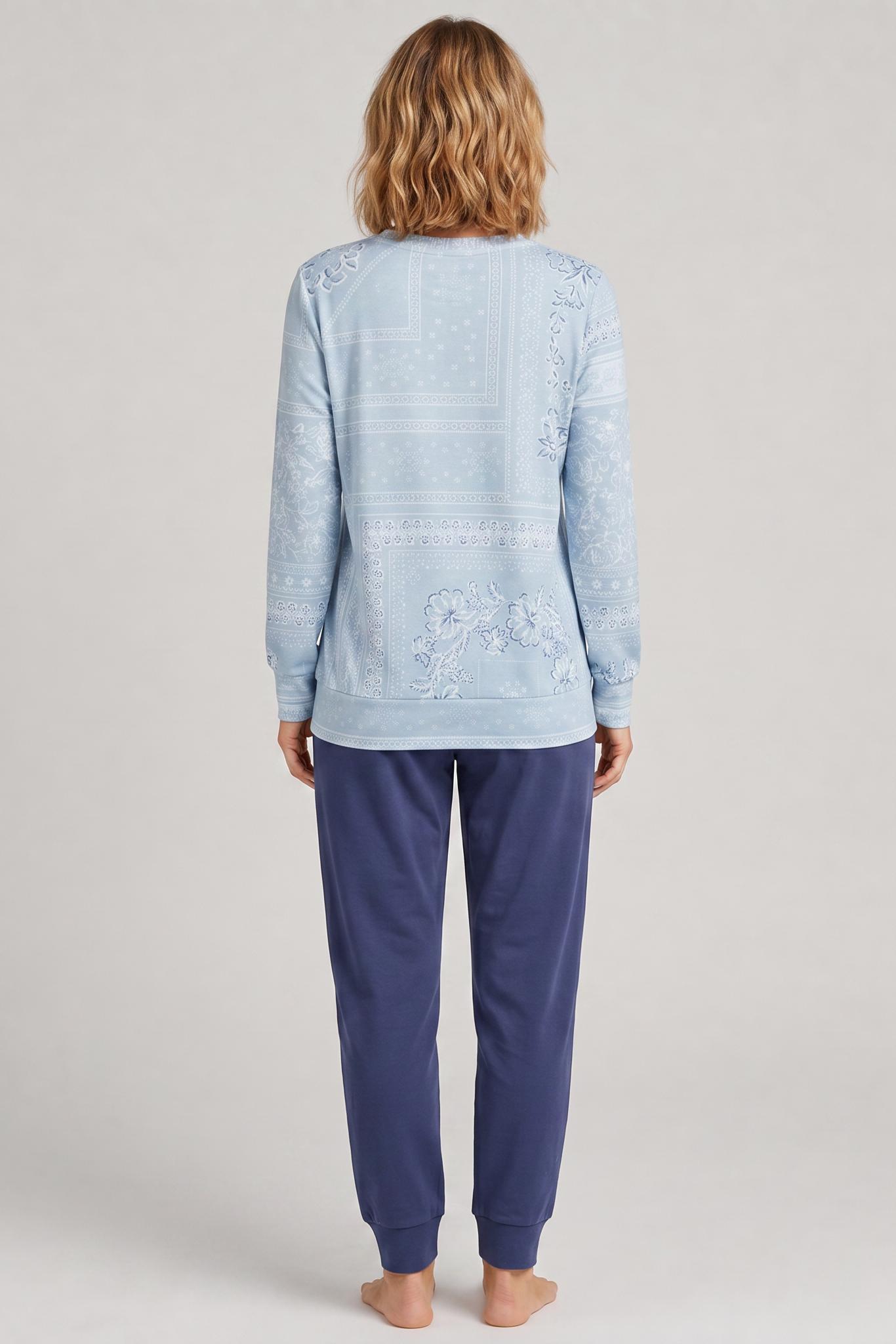 Rückansicht von Rösch Pyjama Lang, Langarm