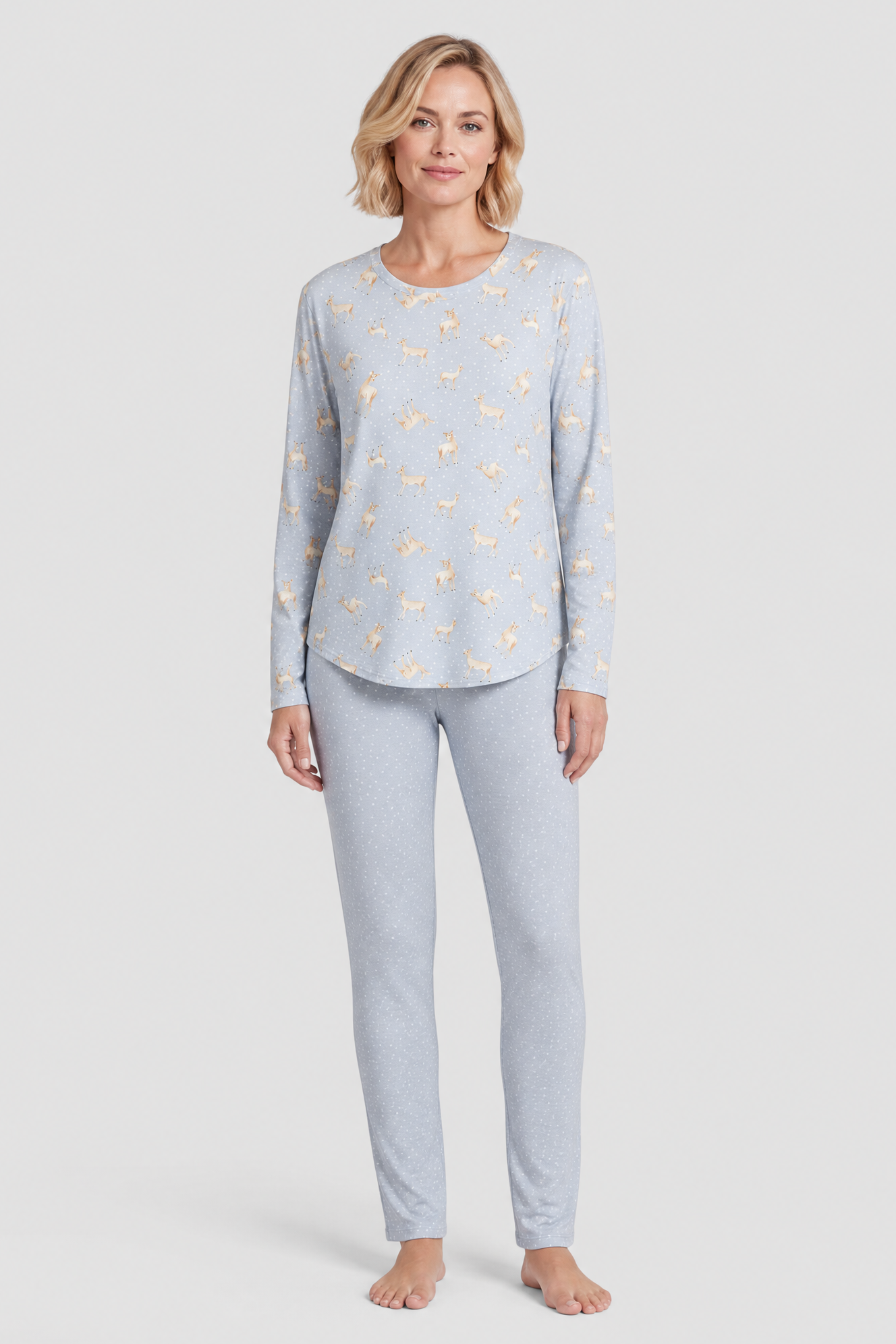Frontalbild von Rösch Pyjama Lang, Langarm