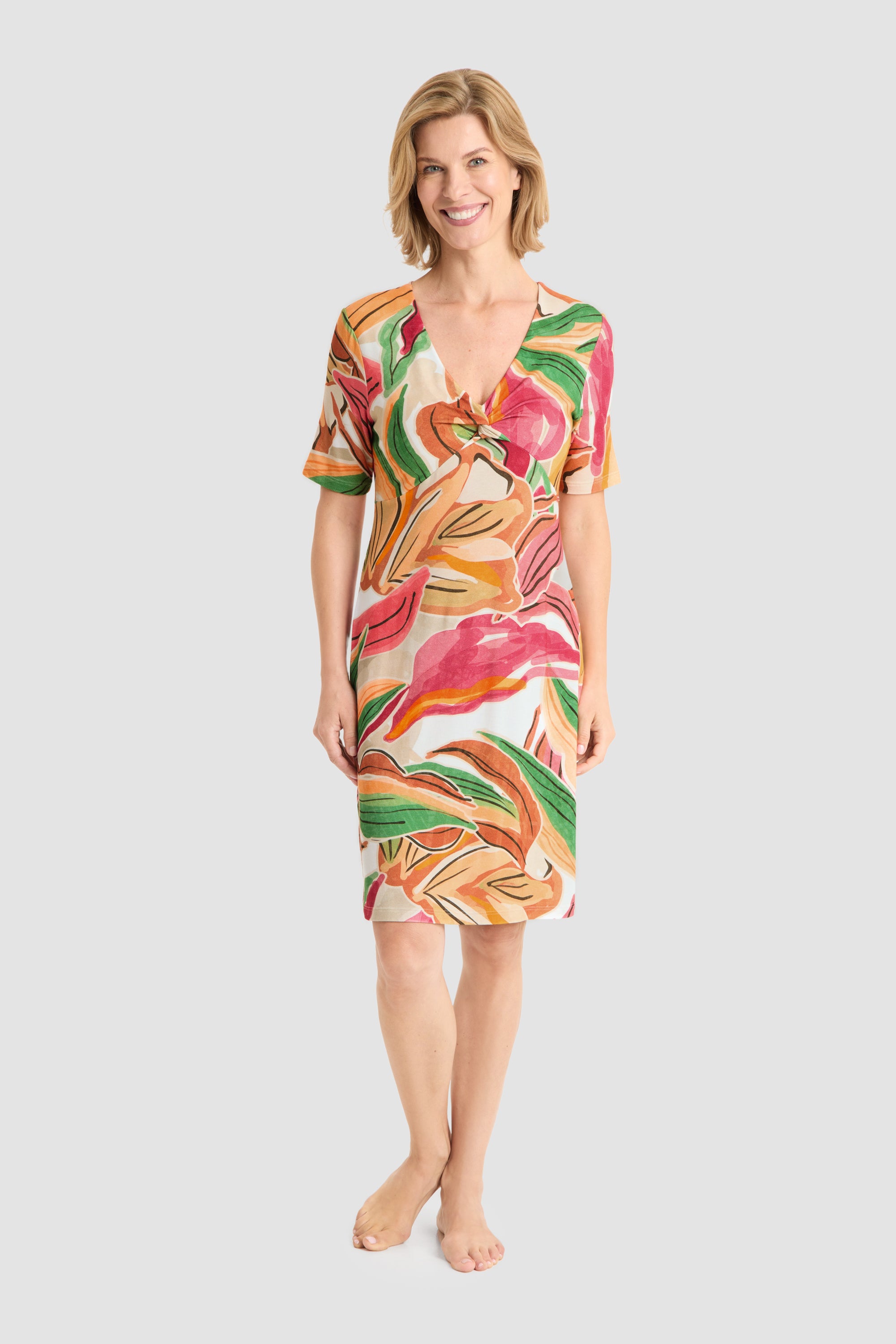 Frontalbild von Rösch Strandkleid Knielang