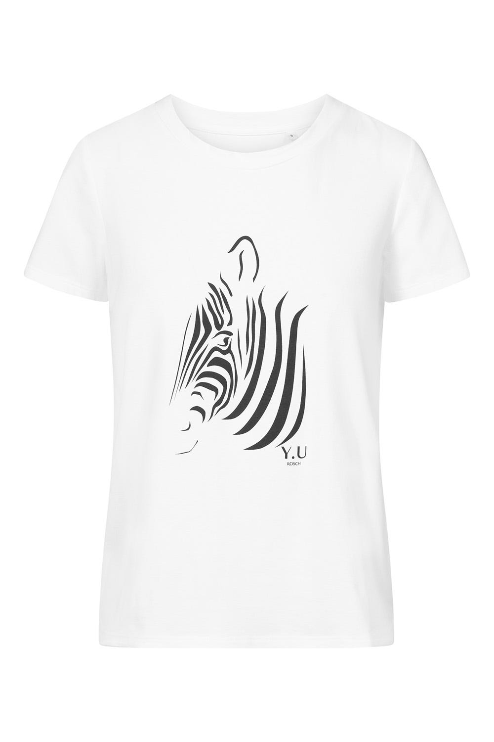 Hollowbild von Y.U Yoga T-Shirt mit Motivdruck Zebra Sport Mix & Match Baumwolle/Elasthan