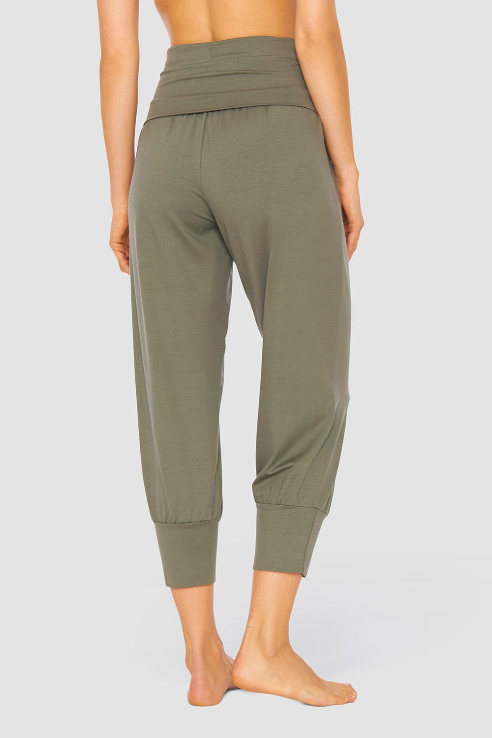 Rückansicht von Y.U Yoga 7/8-Hose im Harem-Stil Loungewear Sport Mix & Match Materialmix