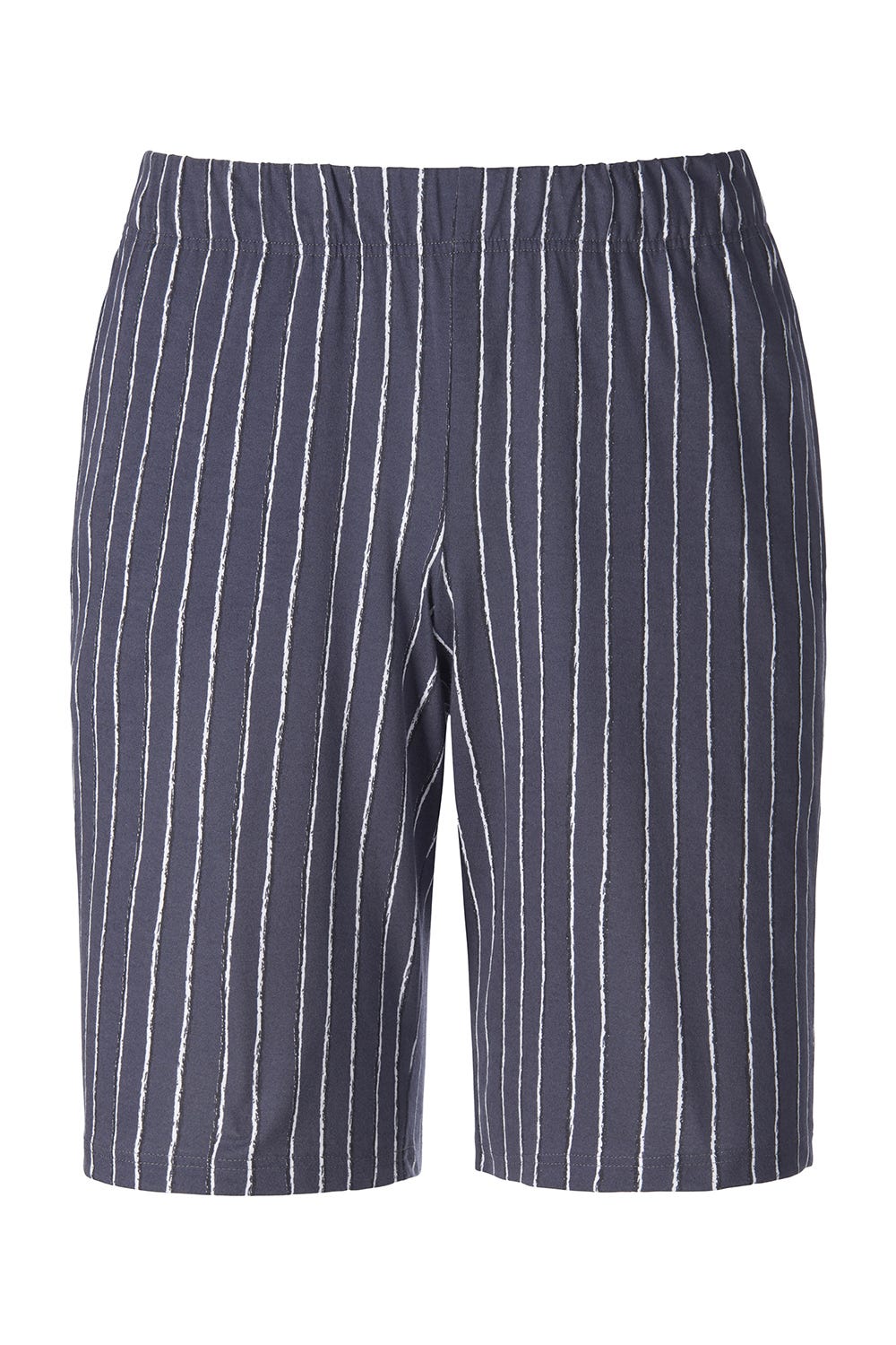 Frontalbild von Herren Bermuda im klassischen Streifen-Druck 100% Baumwolle