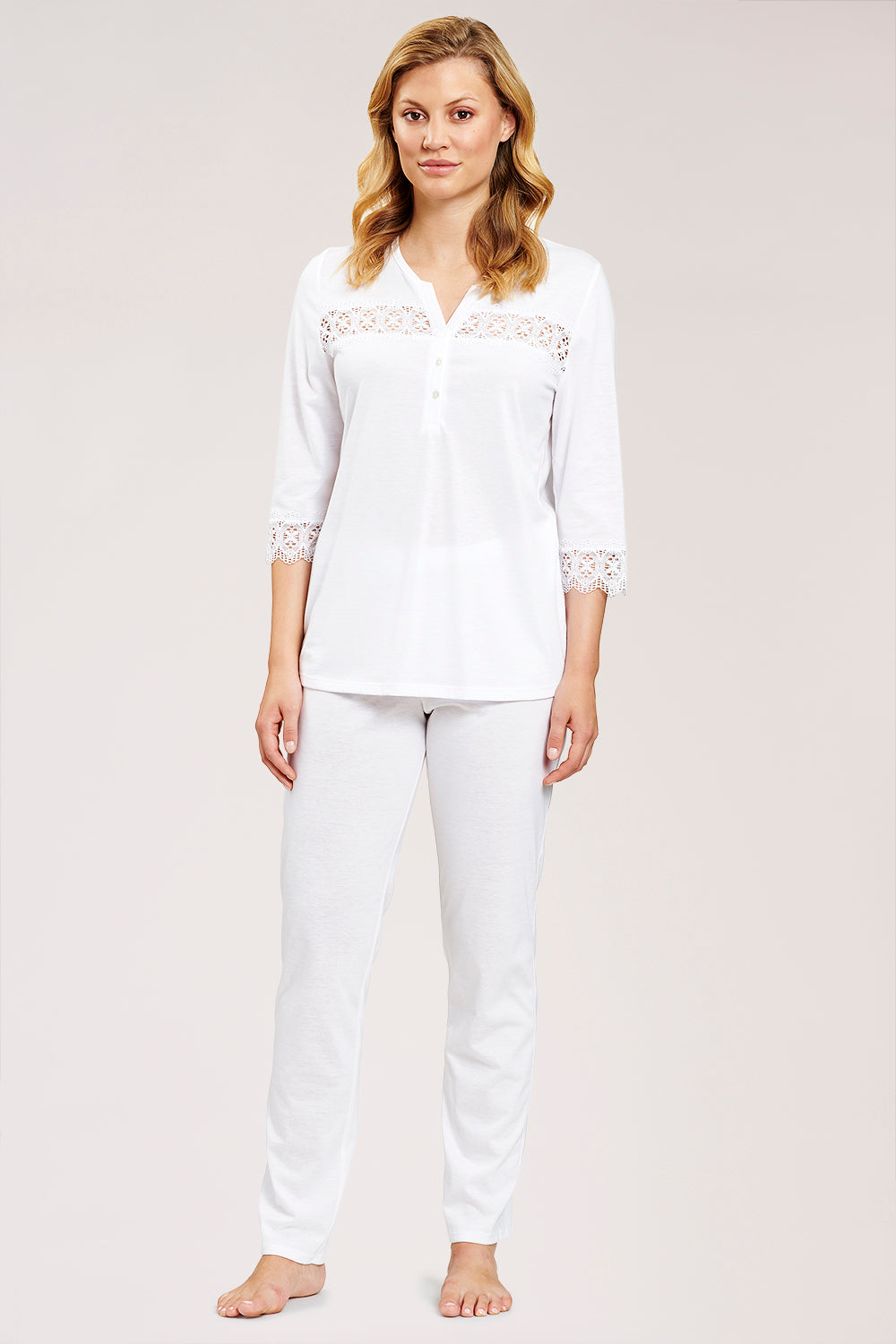 Frontalbild von Rösch Pyjama 3/4-Arm