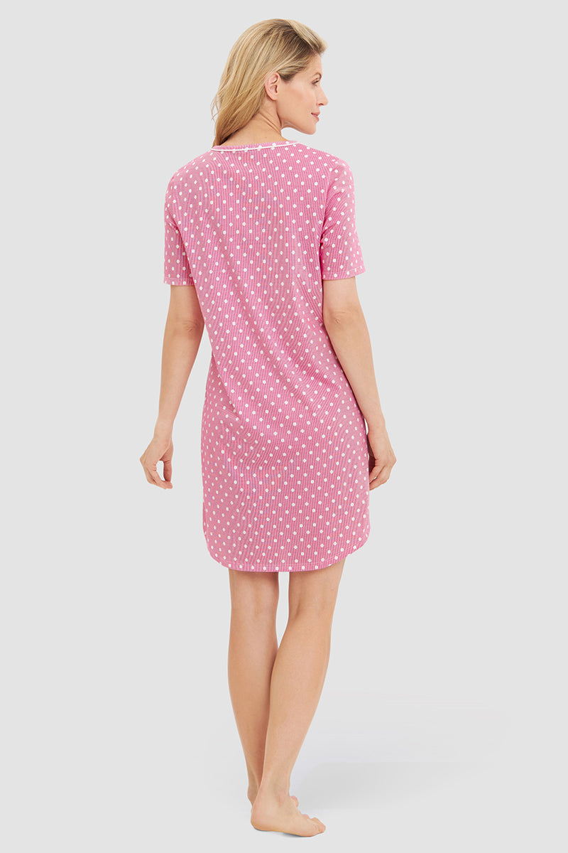 Rückansicht von Rösch Nachthemd Knielang