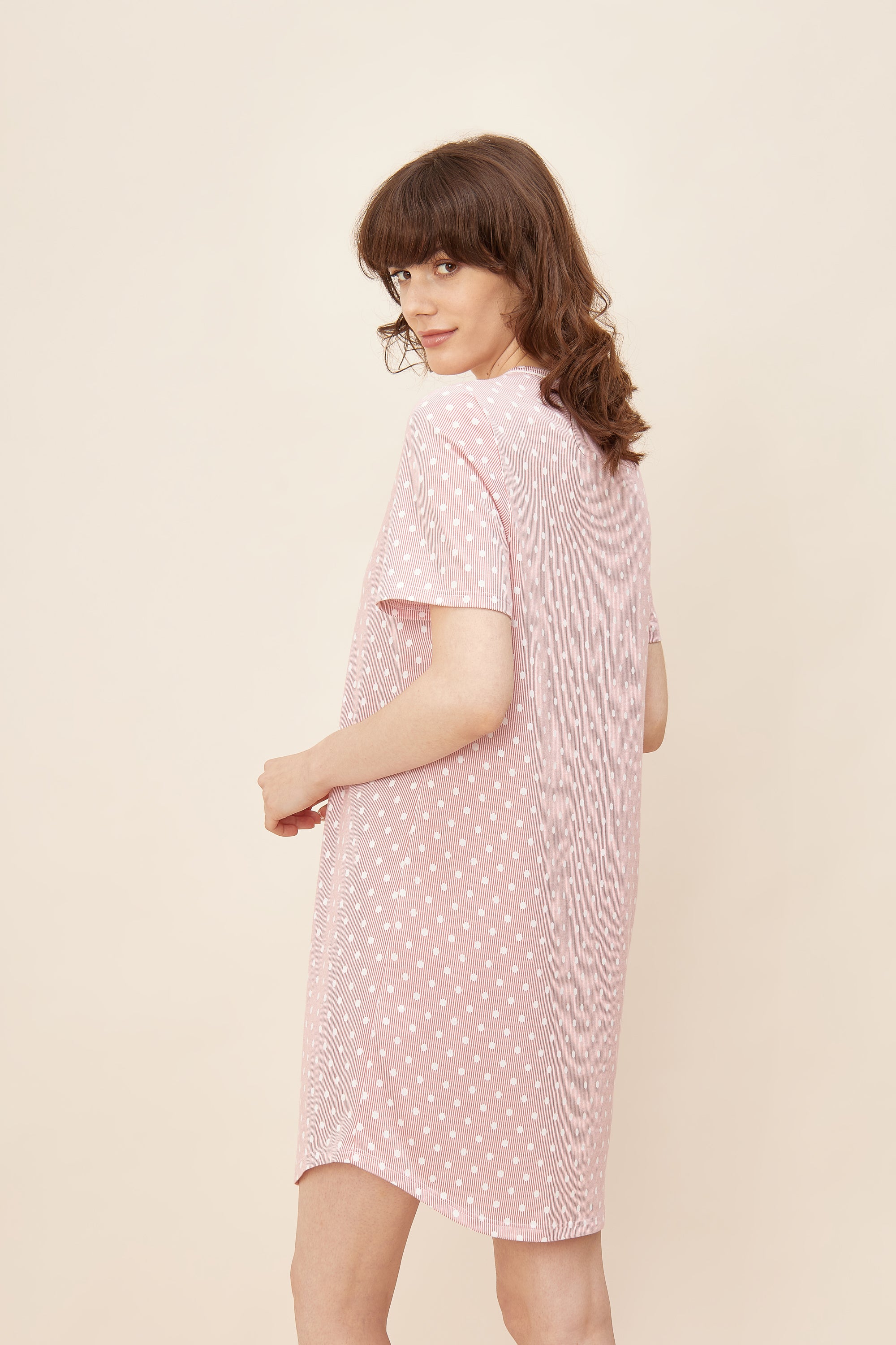 Rückansicht von Rösch Nachthemd Knielang