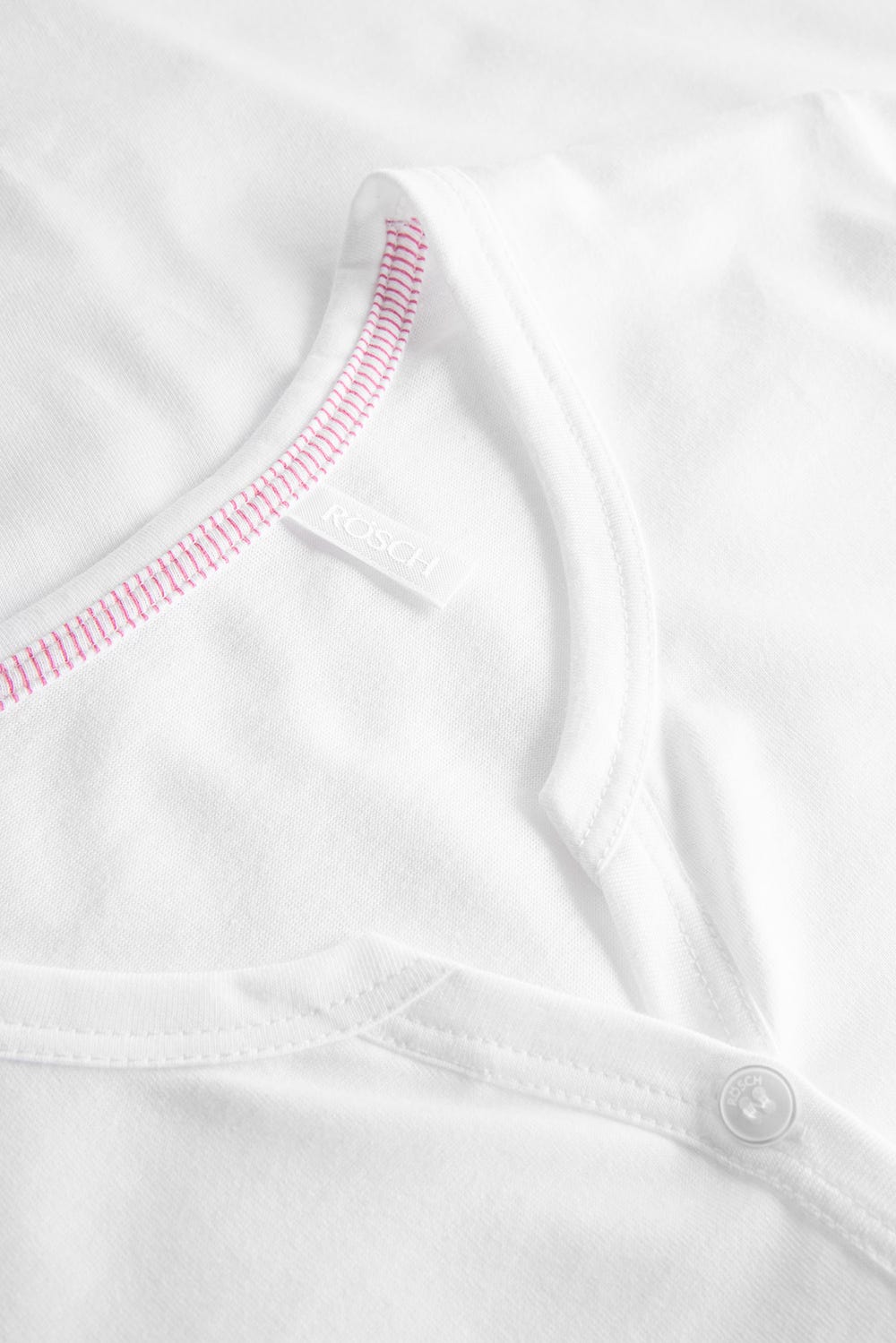 Detailbild 2 von Pyjama mit Blumendruck Basic Shirt Knopfleiste lange Hose Zierschleife 100% Baumwolle