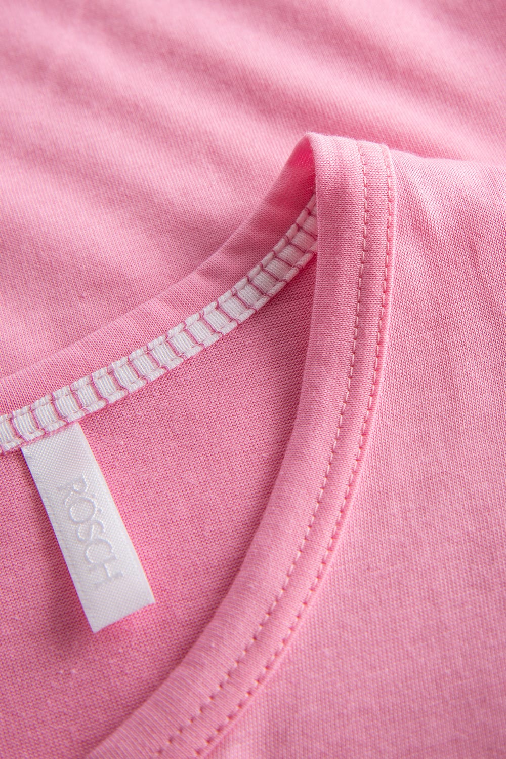 Detailbild 1 von Pyjama in Rosa 7/8-Hose im Streifenprint Zierschleife Knopfleiste 100% Baumwolle