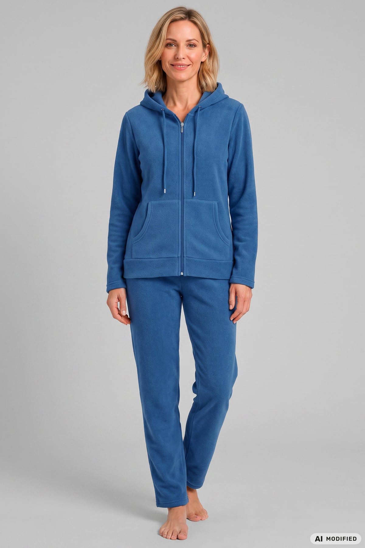 Rösch Hausanzug, Fleece Blau