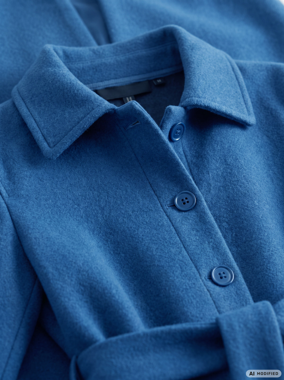 Rösch Mantel, Fleece Blau