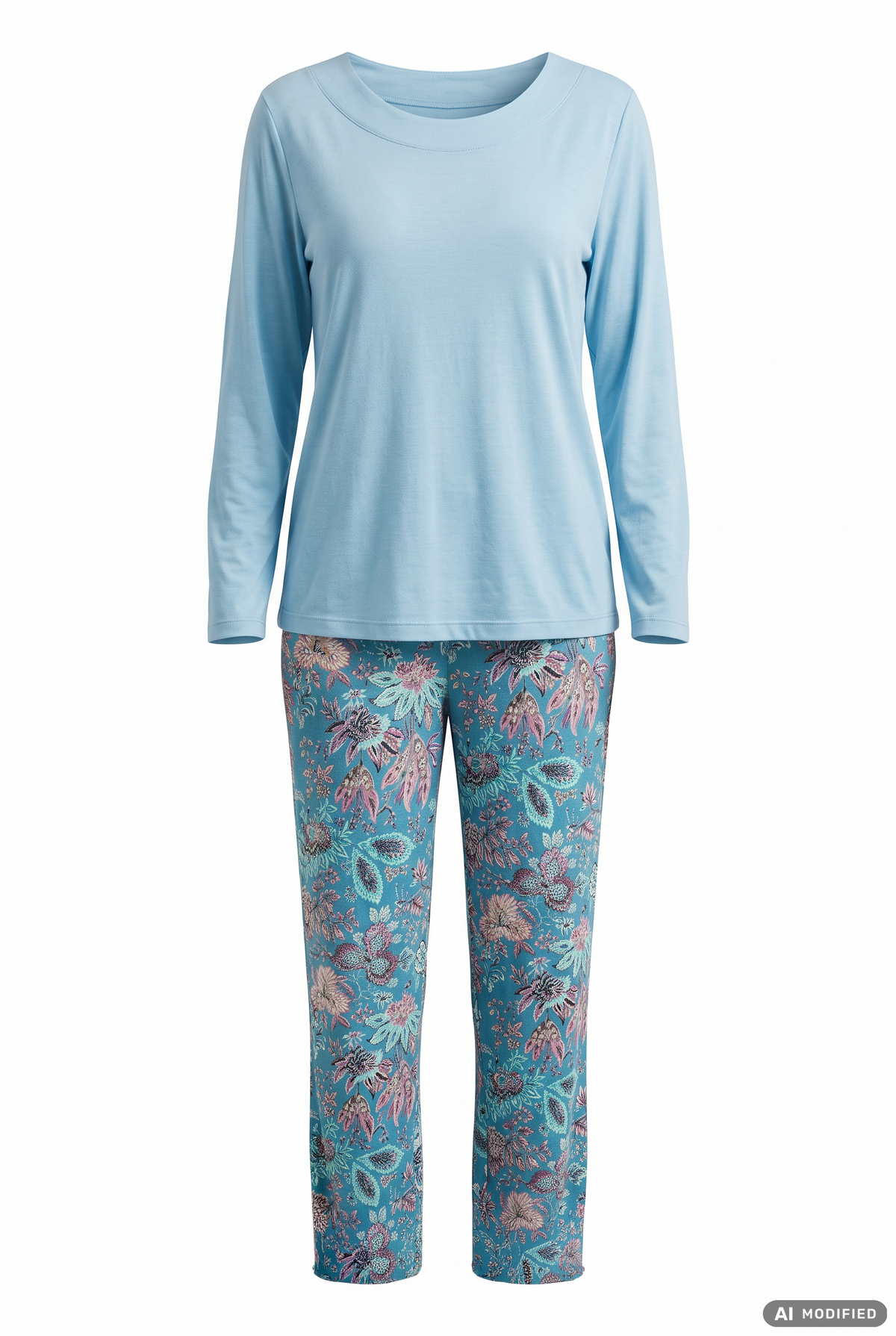 Rösch Pyjama Lang mit ornamentalem Druck
