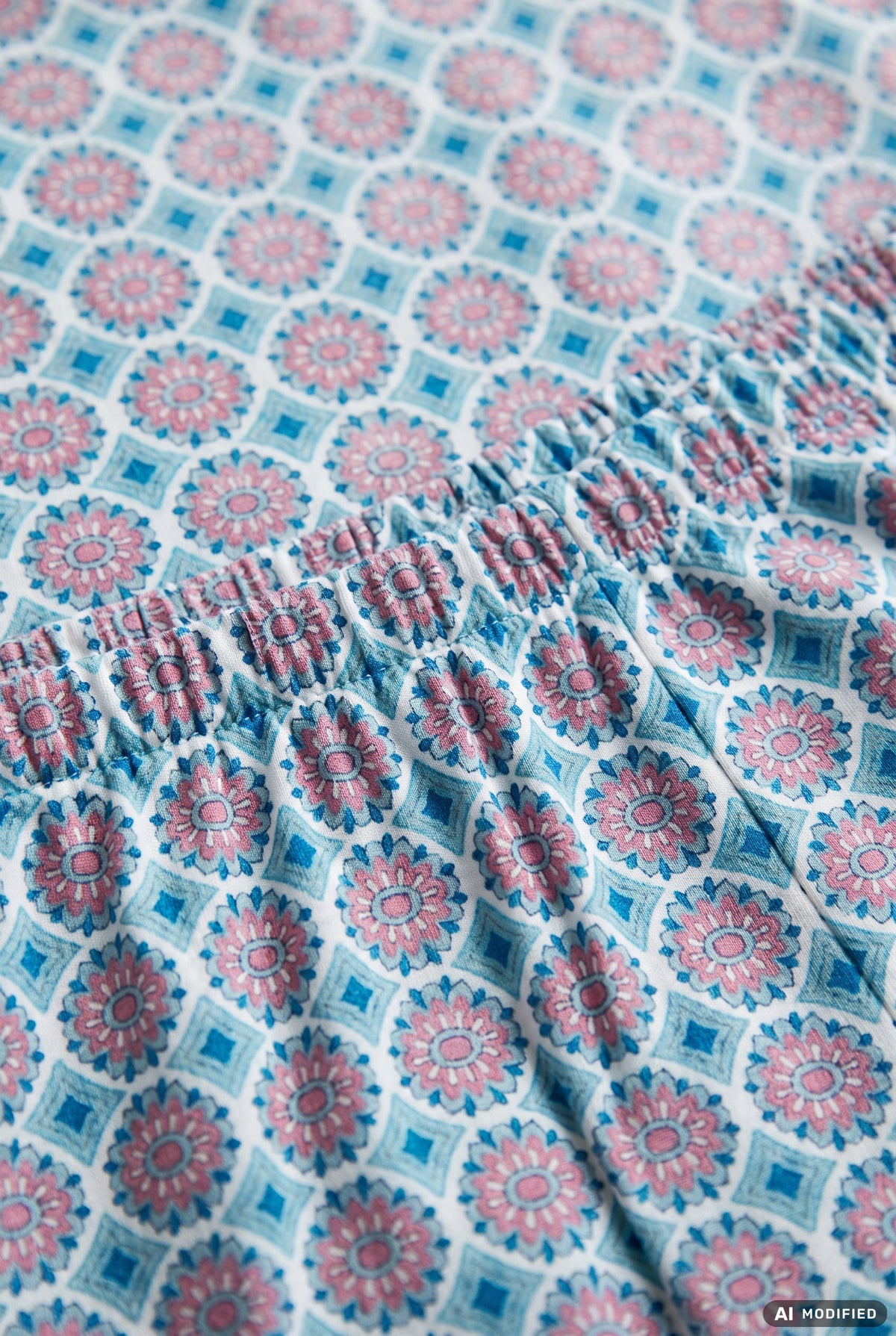 Rösch Pyjama Lang mit ornamentalem Druck