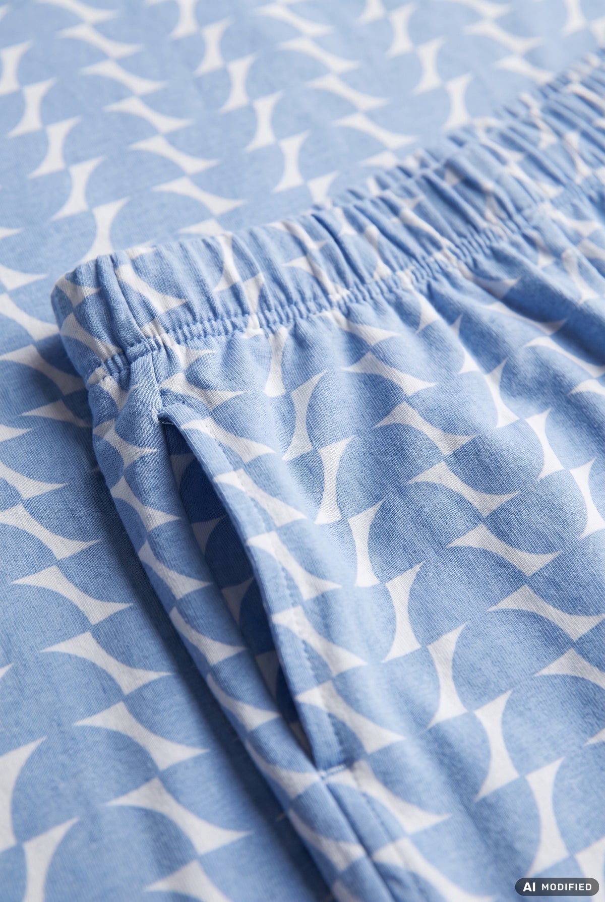 Rösch Herren-Pyjama Kurz mit gemusterter Hose