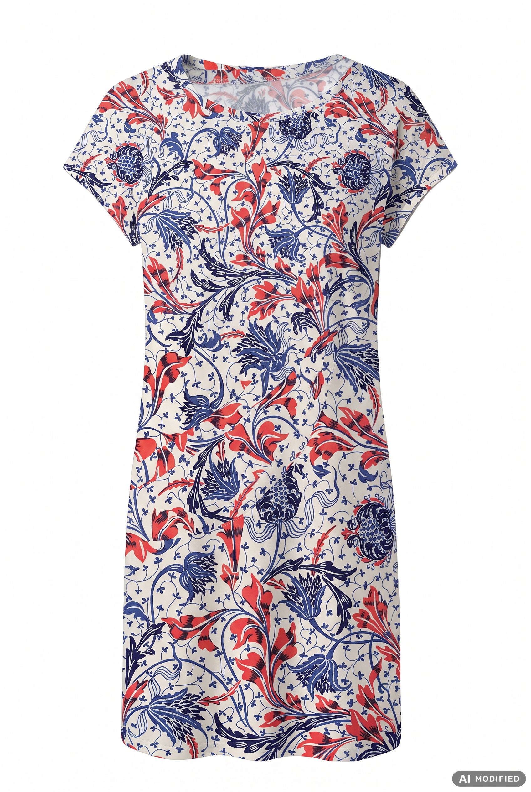 Rösch Chemise de nuit courte, imprimé floral ornemental