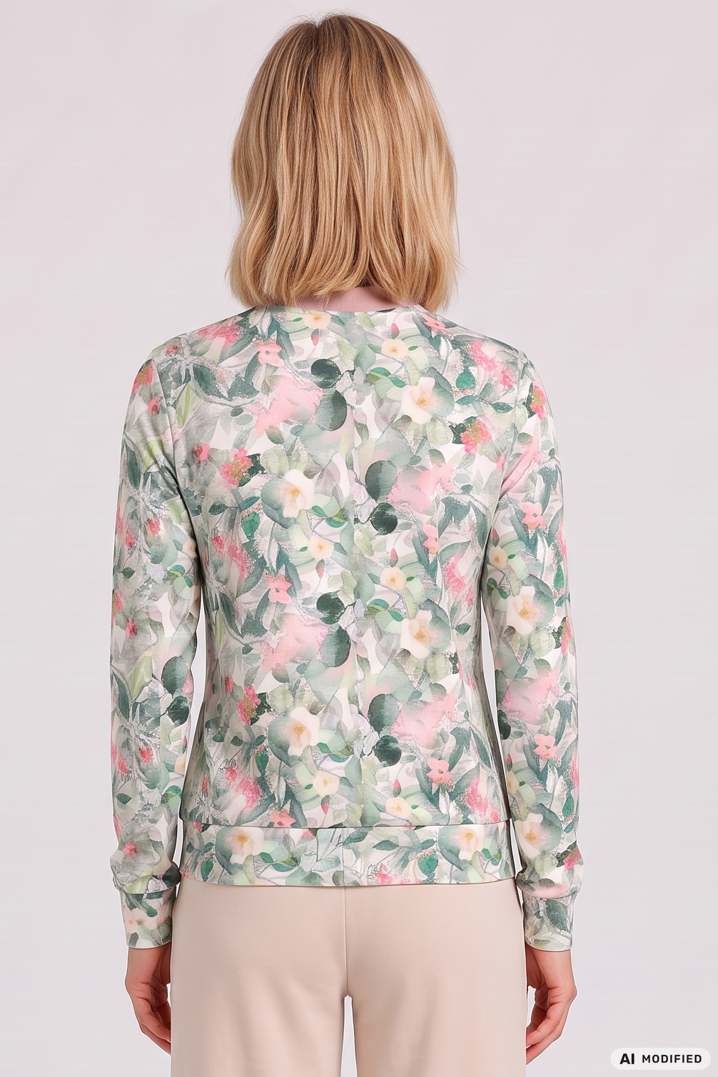 Rösch Loungejacke, College-Stil mit Floralprint