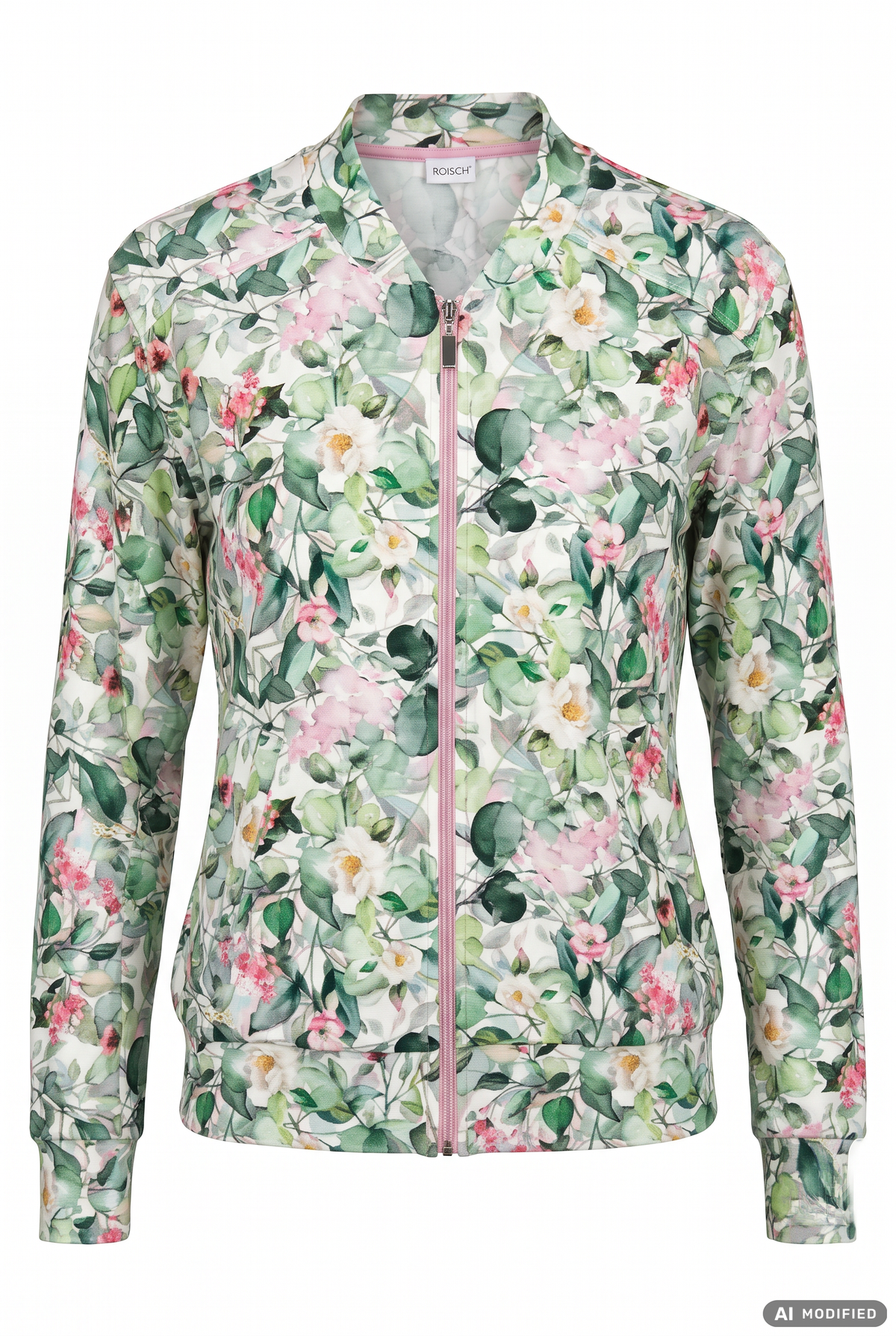 Rösch Loungejacke, College-Stil mit Floralprint