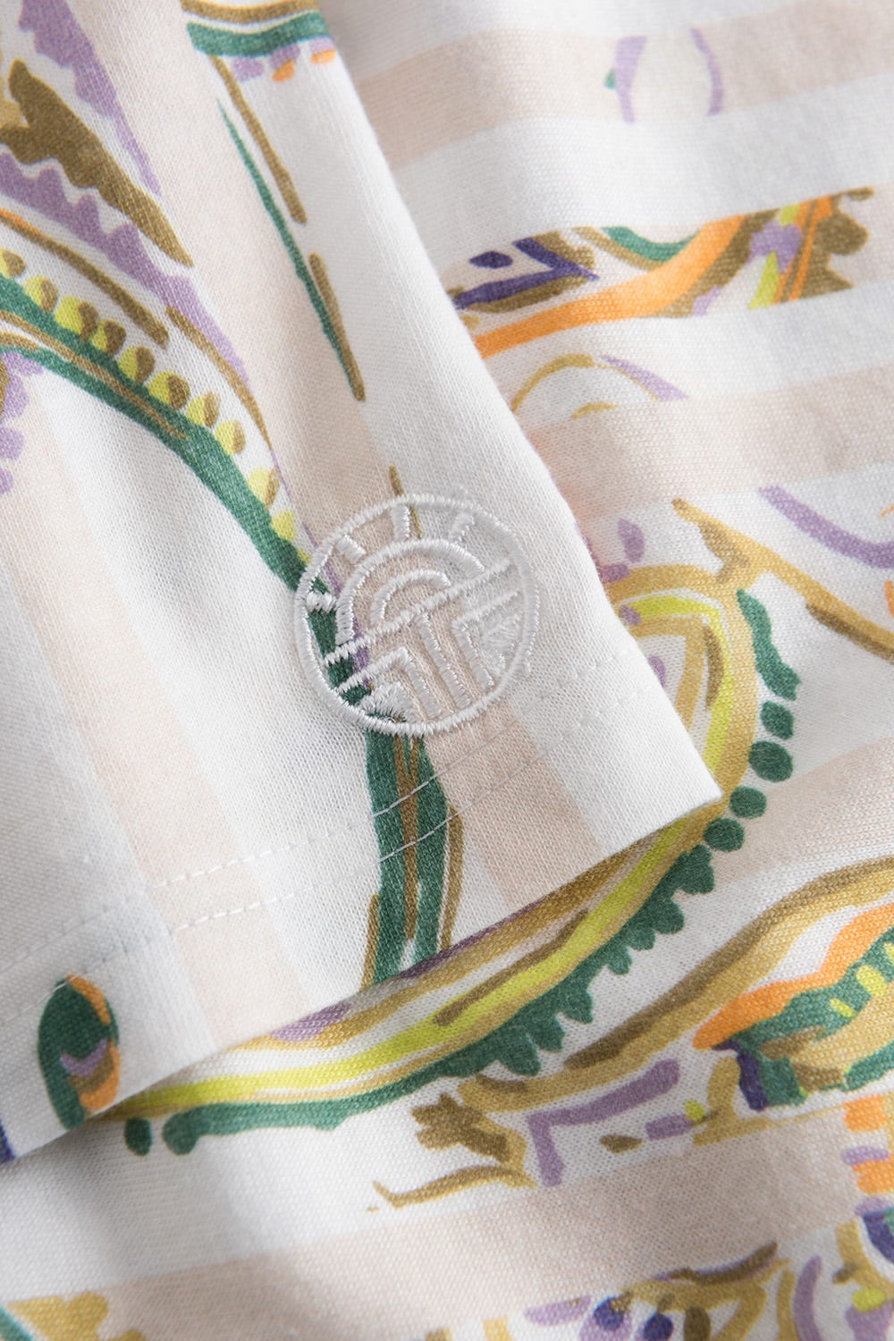 Detailbild 2 von Nachthemd im Paisley-Streifen-Druck Sommer Knopfleiste Baumwolle/Modal