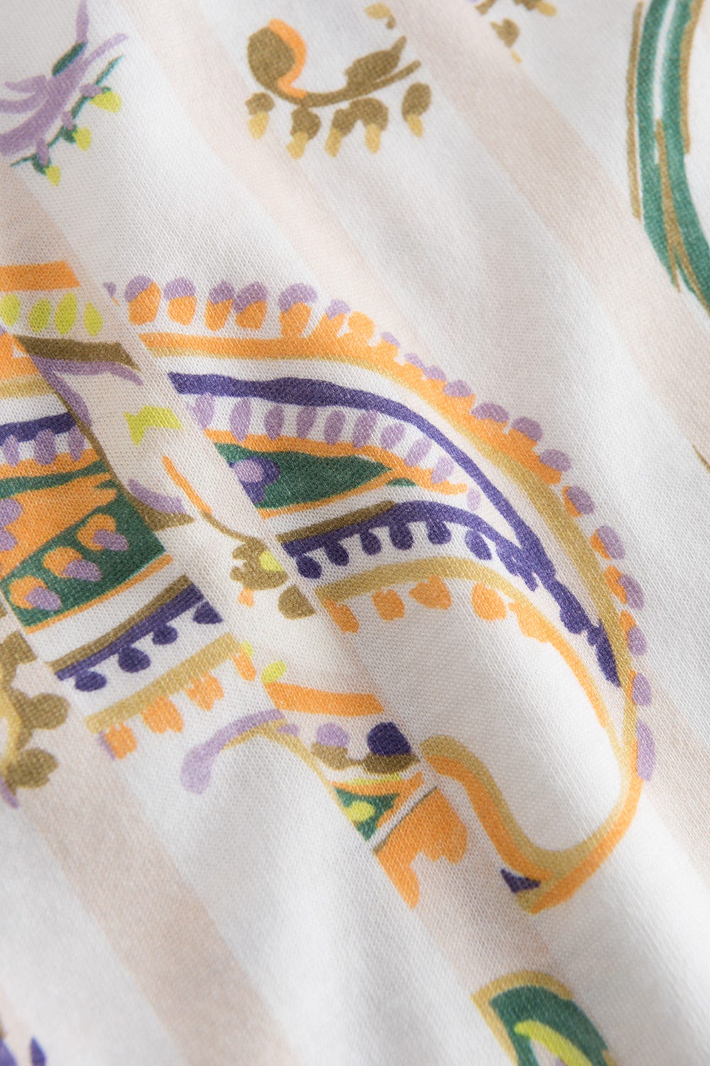 Detailbild 3 von Nachthemd im Paisley-Streifen-Druck Sommer Knopfleiste Baumwolle/Modal