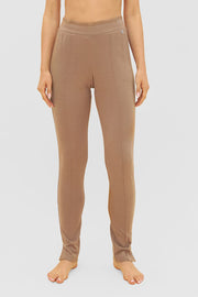 Frontalbild von Hose mit Ziernähten Slim Schmal Sommerlich Viskose/Polyacryl