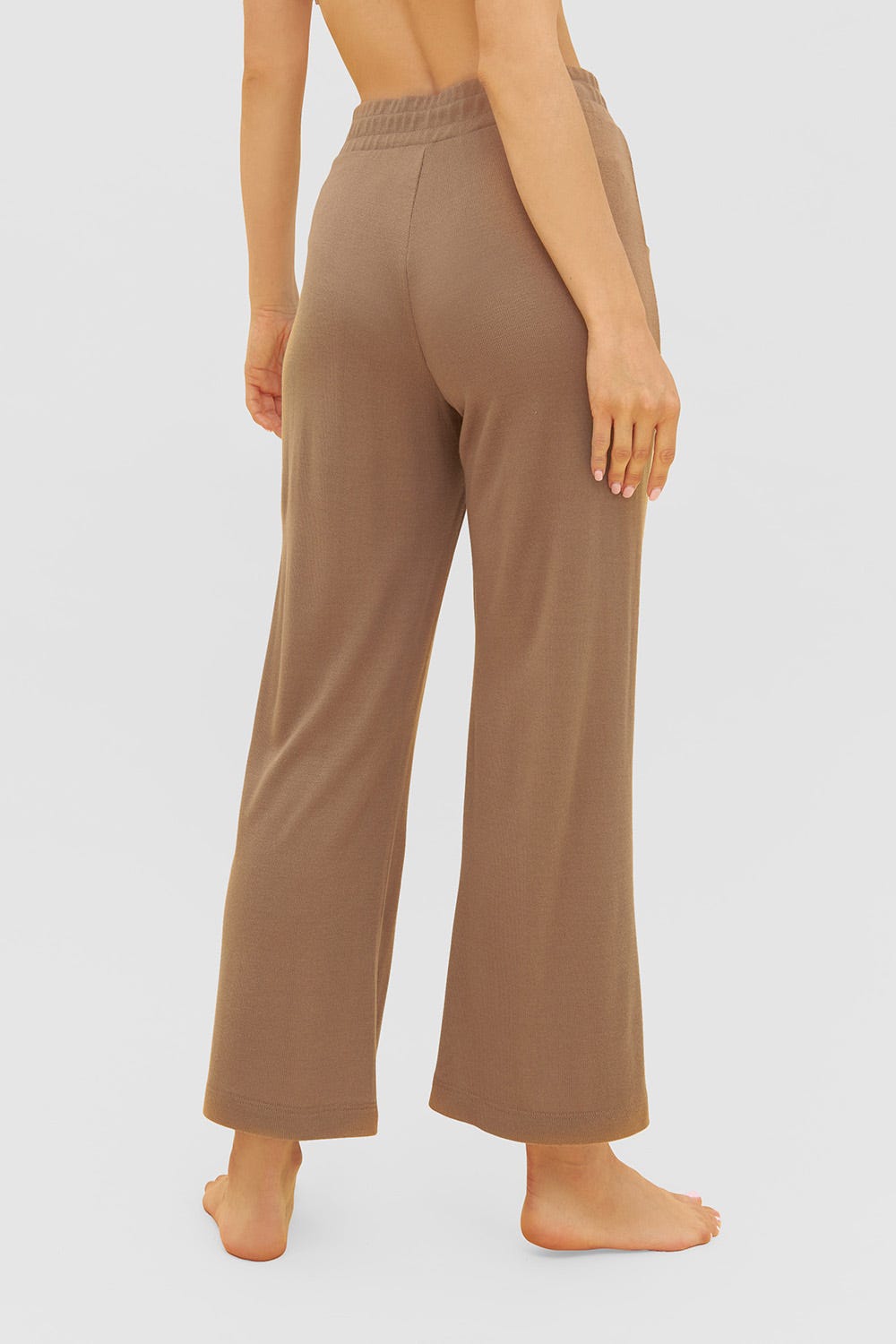 Rückansicht von Weite Hose im Culotte-Stil Taschen Sommerlich Viskose/Polyacryl