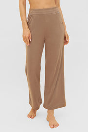 Frontalbild von Weite Hose im Culotte-Stil Taschen Sommerlich Viskose/Polyacryl