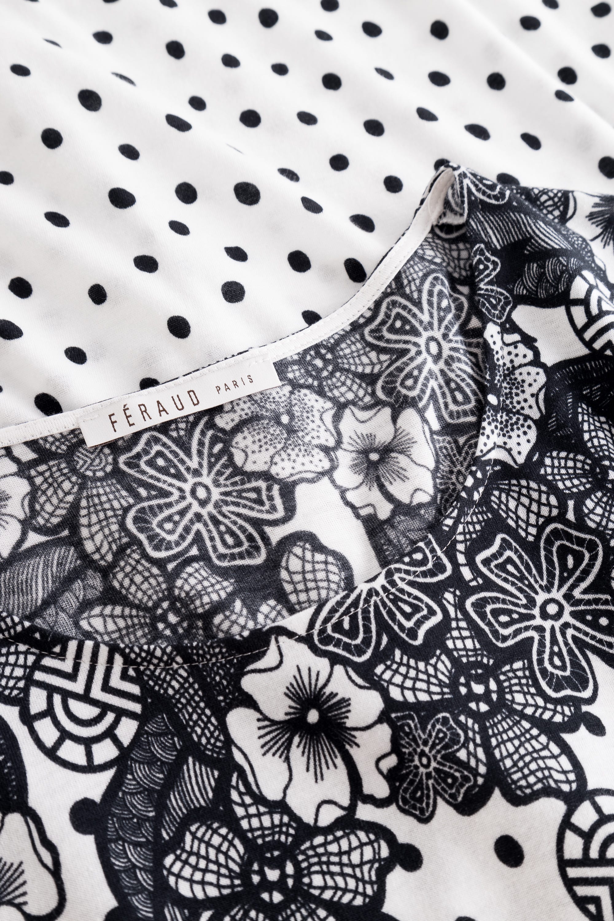 Detailbild 1 von Nachthemd im Tupfen-Blüten-Druck Baumwolle/Modal