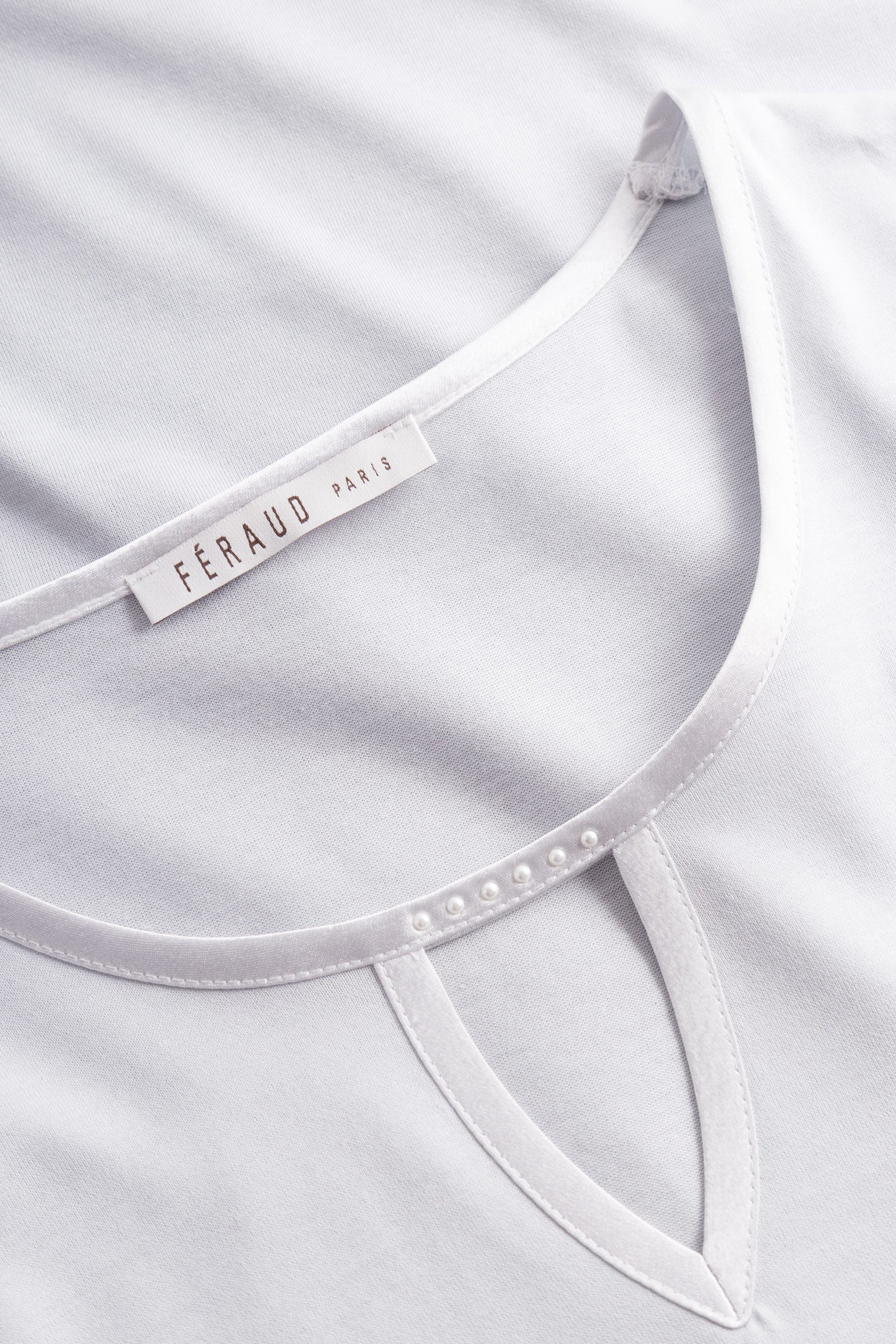 Detailbild 1 von Nachtkleid mit Satindetails Perlen Maxi 100% Baumwolle