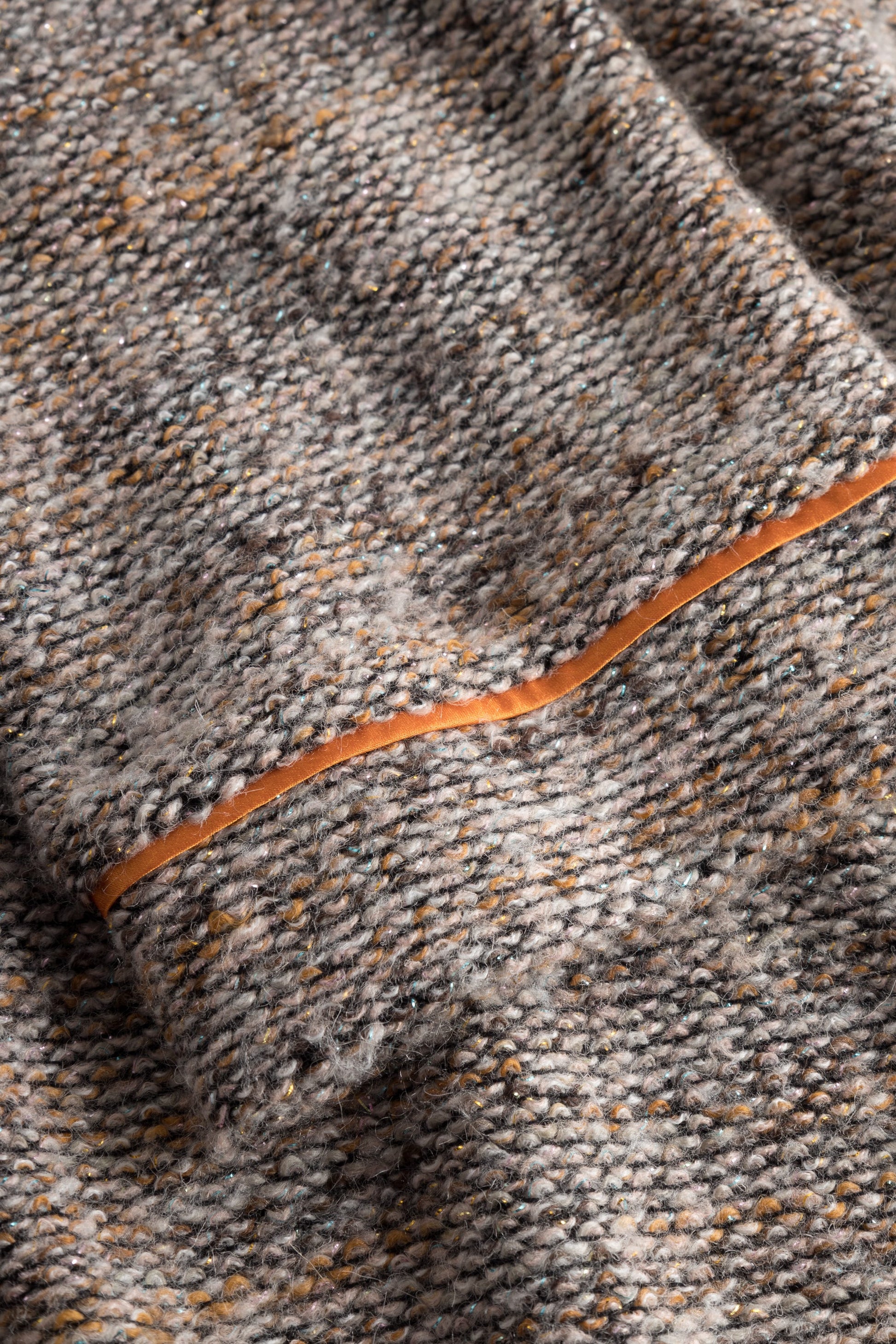 Detailbild 3 von Wickelmantel aus Strick Kuschelig Materialmix